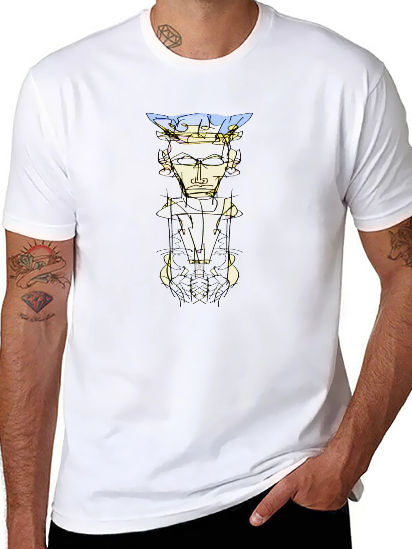 Abstract Figure Graphic Tee - Unisex