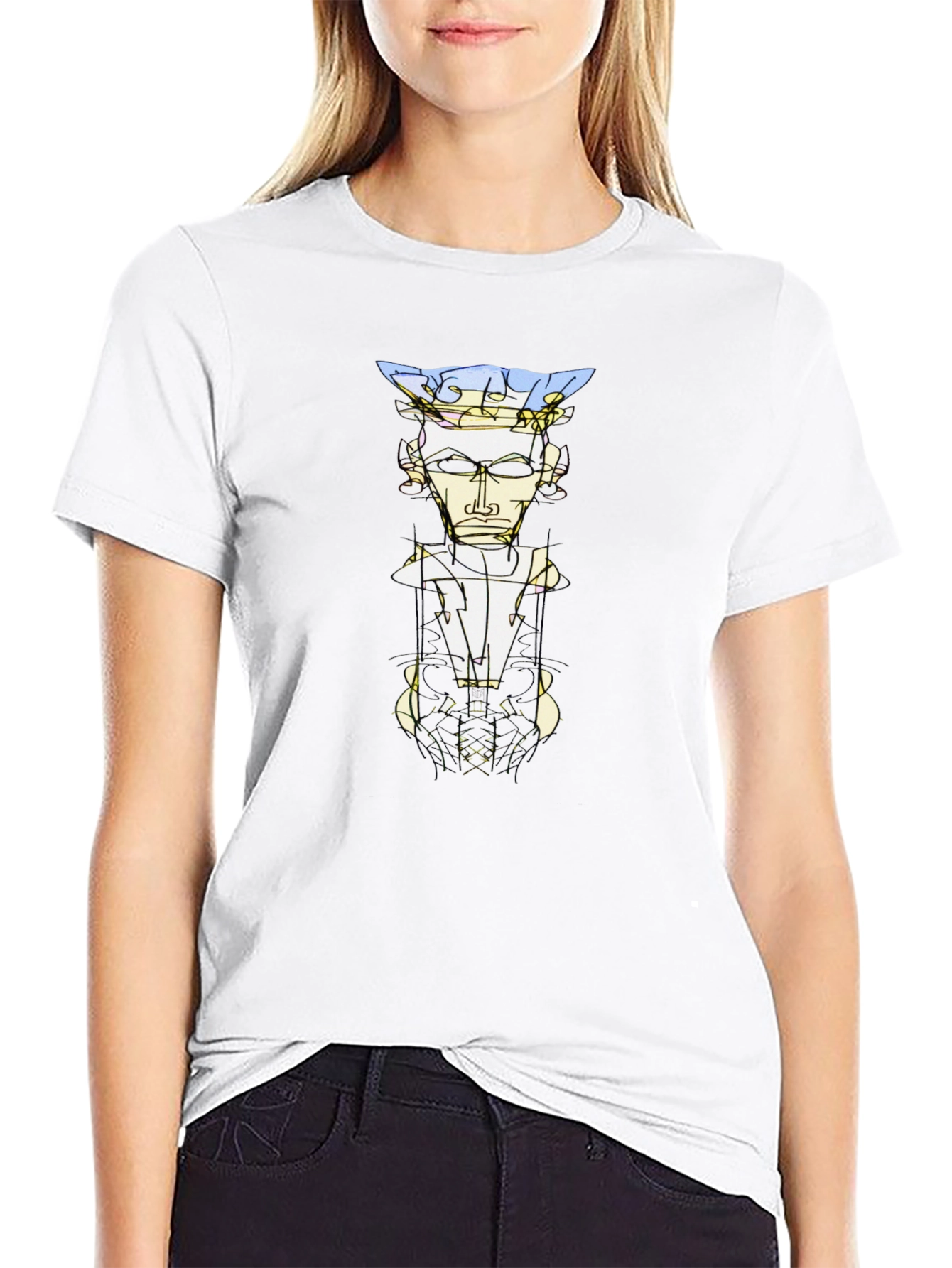 Abstract Figure Graphic Tee - Unisex