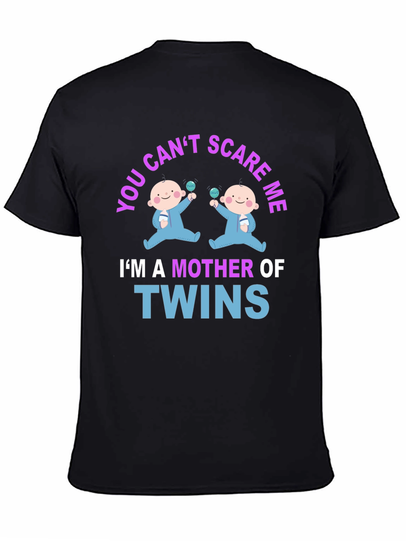 Mother of Twins Graphic Tee - Cute Baby Design
