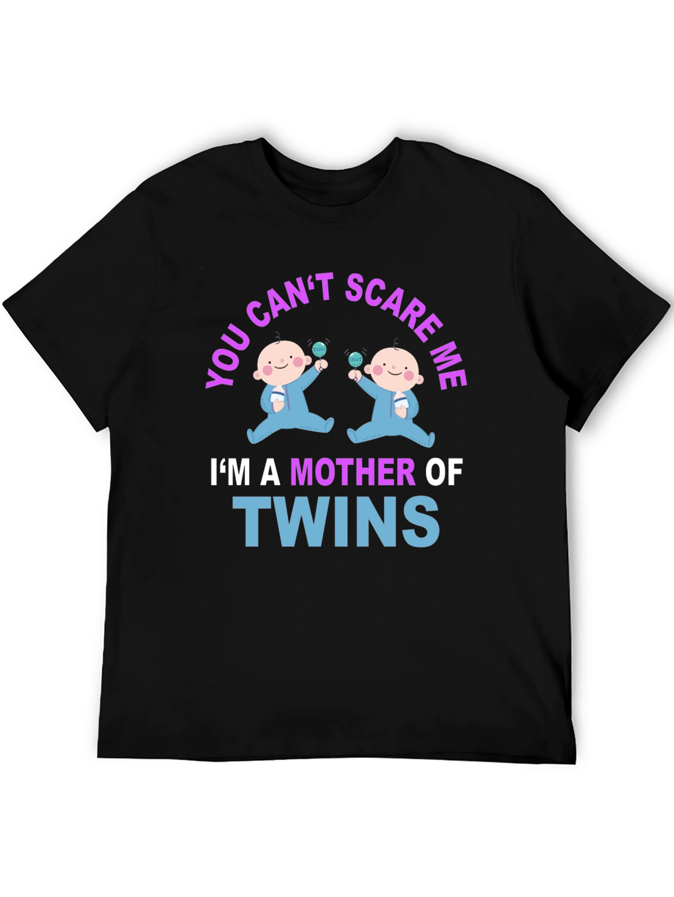 Mother of Twins Graphic Tee - Cute Baby Design