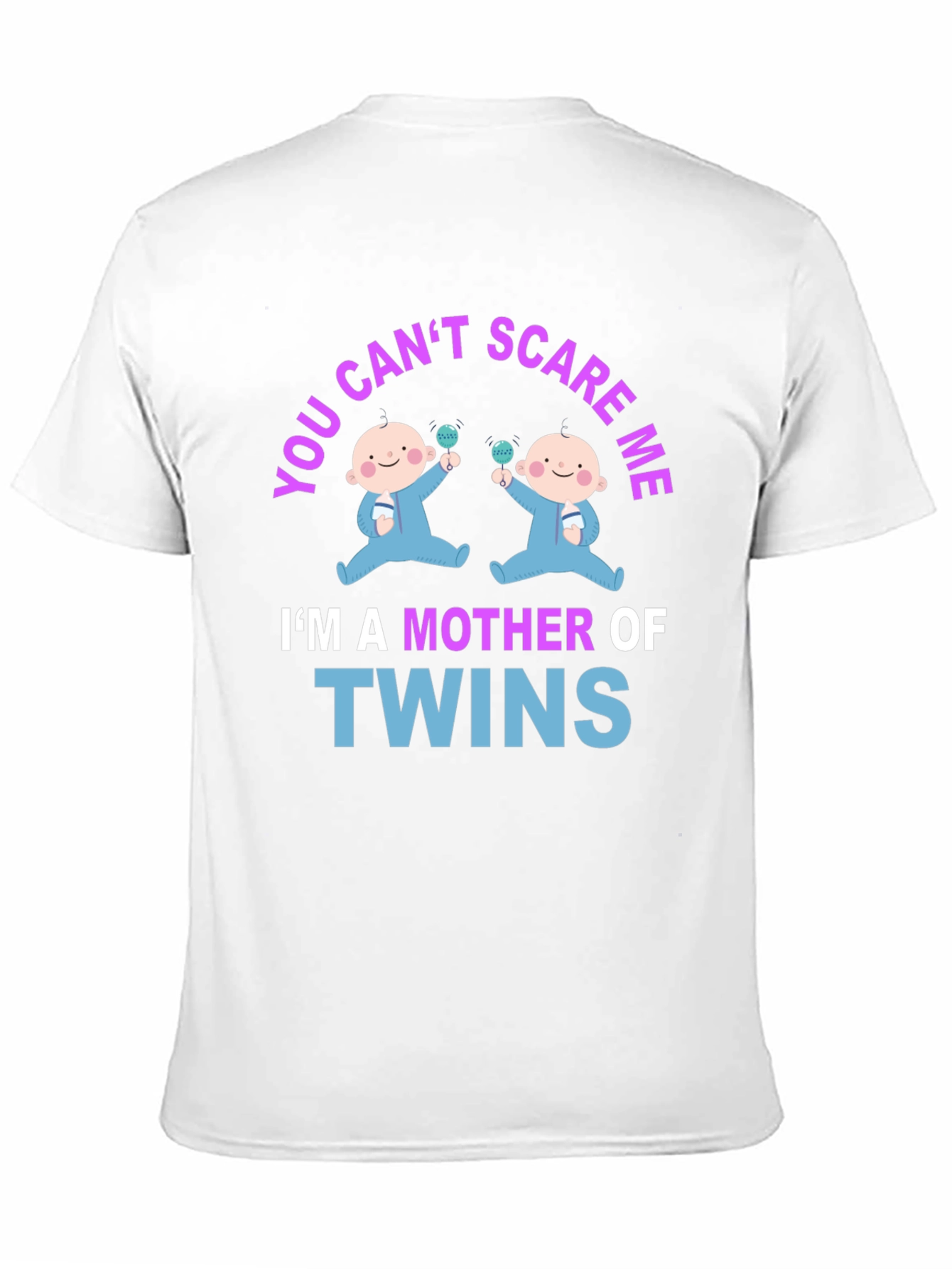 Mother of Twins Graphic Tee - Cute Baby Design