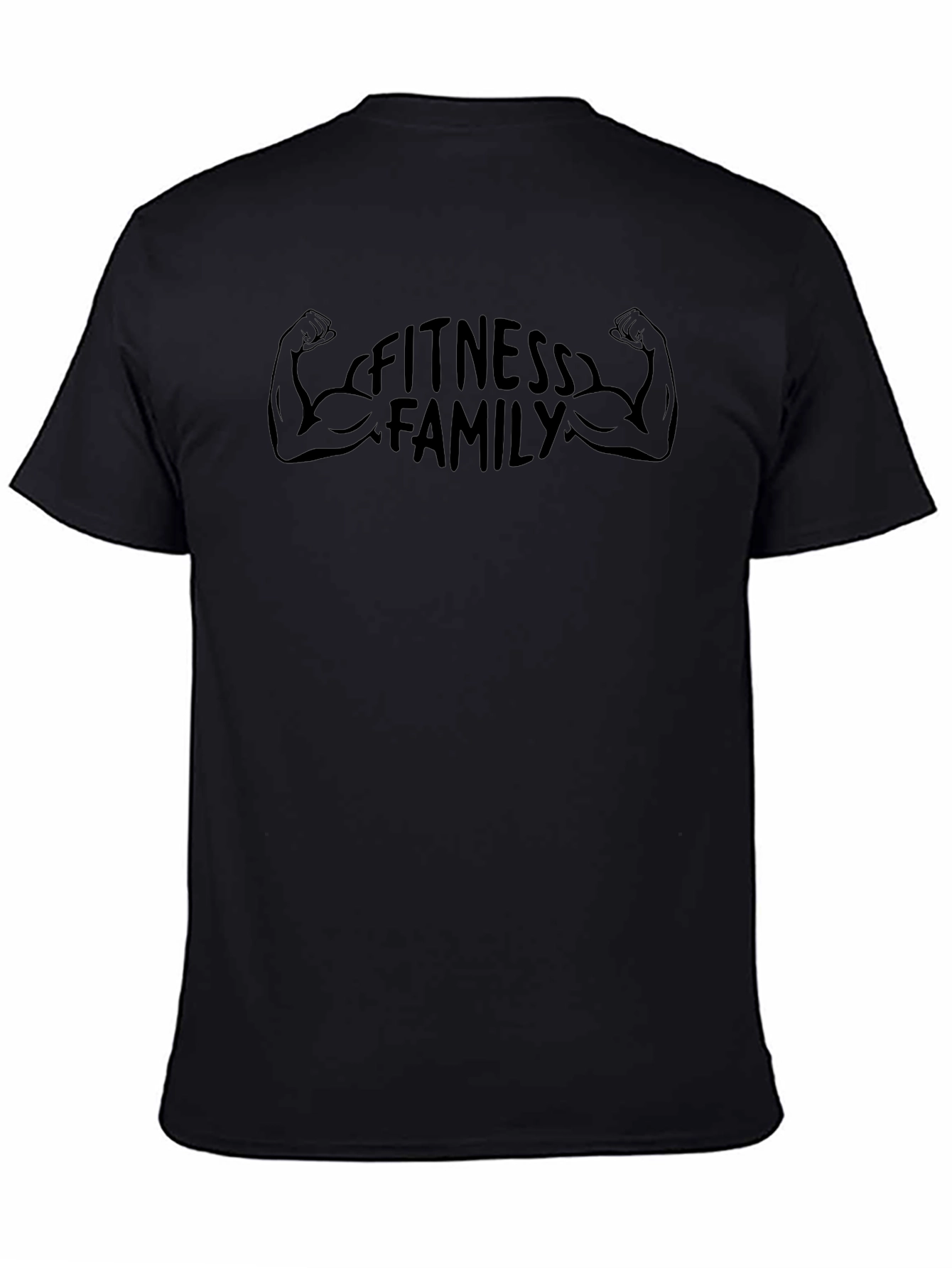 Fitness Family T-Shirt - Black Gym Motivation Tee