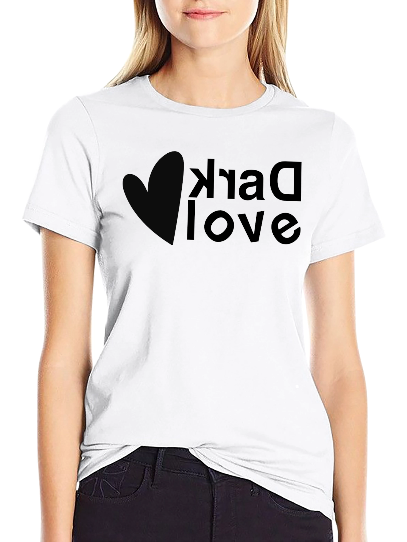 Dark Love Graphic Tee - Modern Mens Black T-Shirt