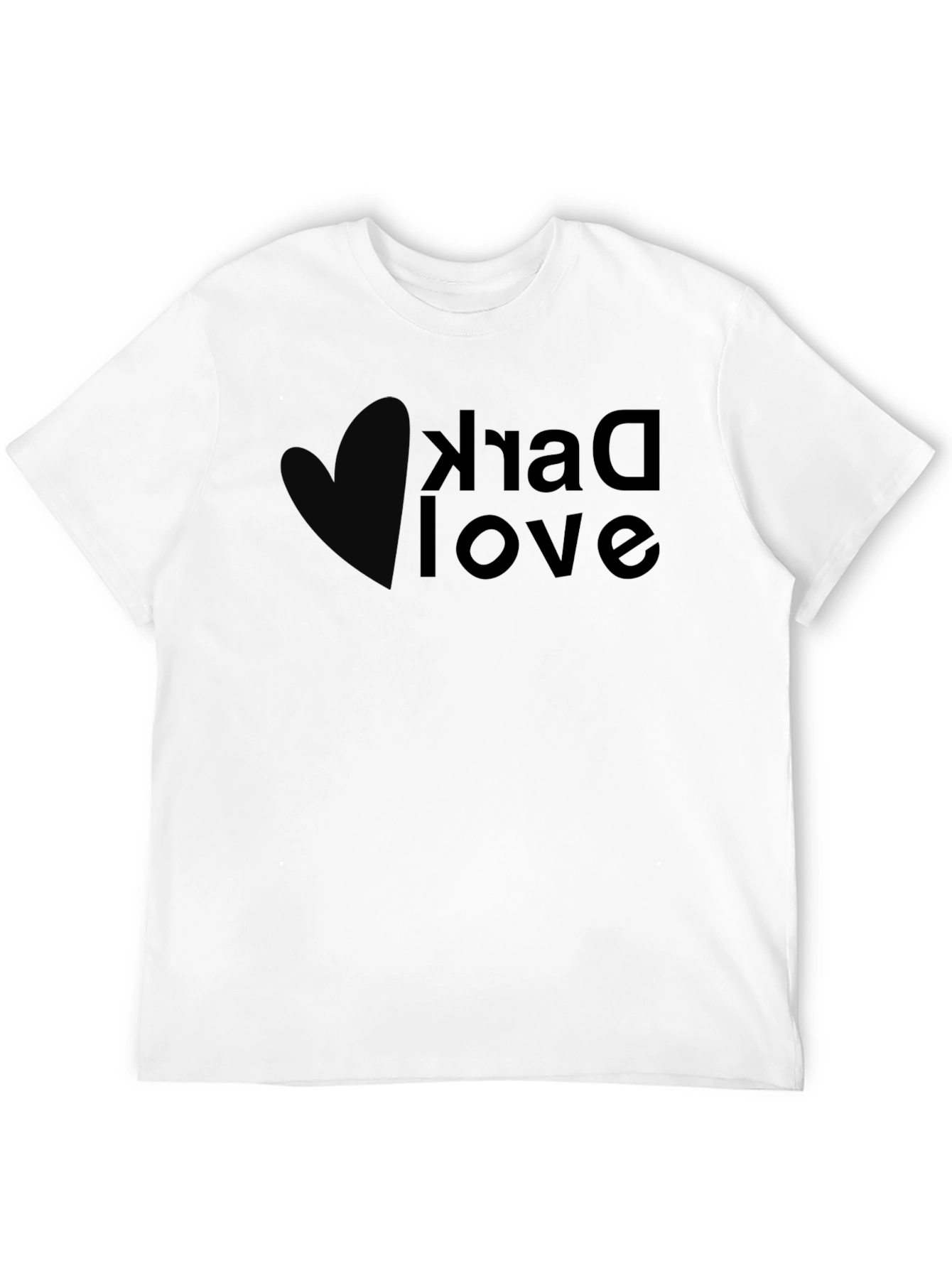 Dark Love Graphic Tee - Modern Mens Black T-Shirt
