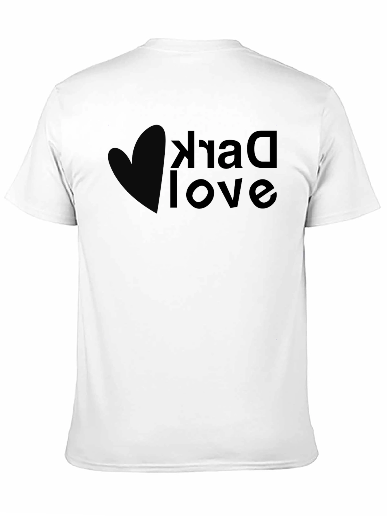 Dark Love Graphic Tee - Modern Mens Black T-Shirt