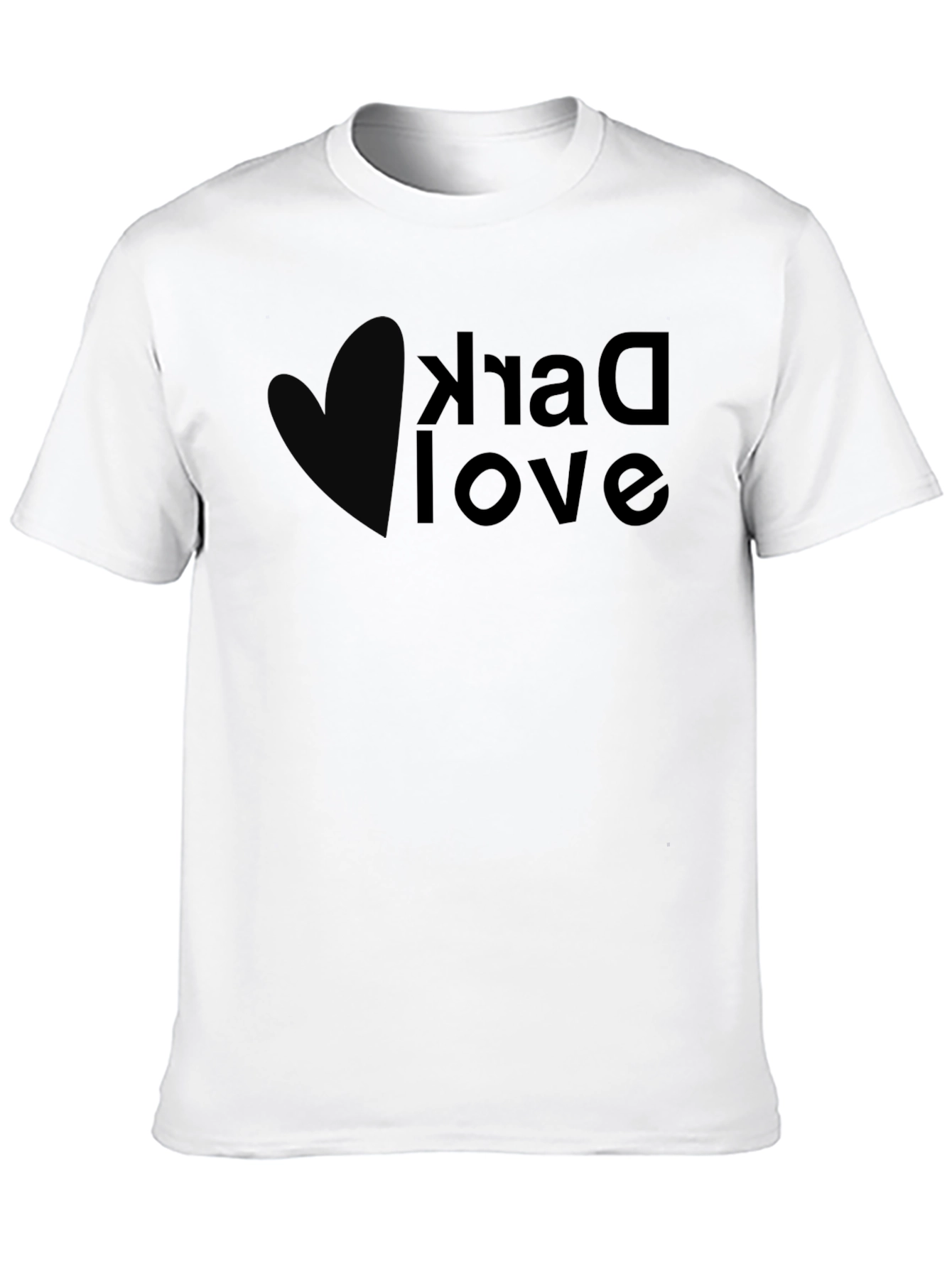 Dark Love Graphic Tee - Modern Mens Black T-Shirt