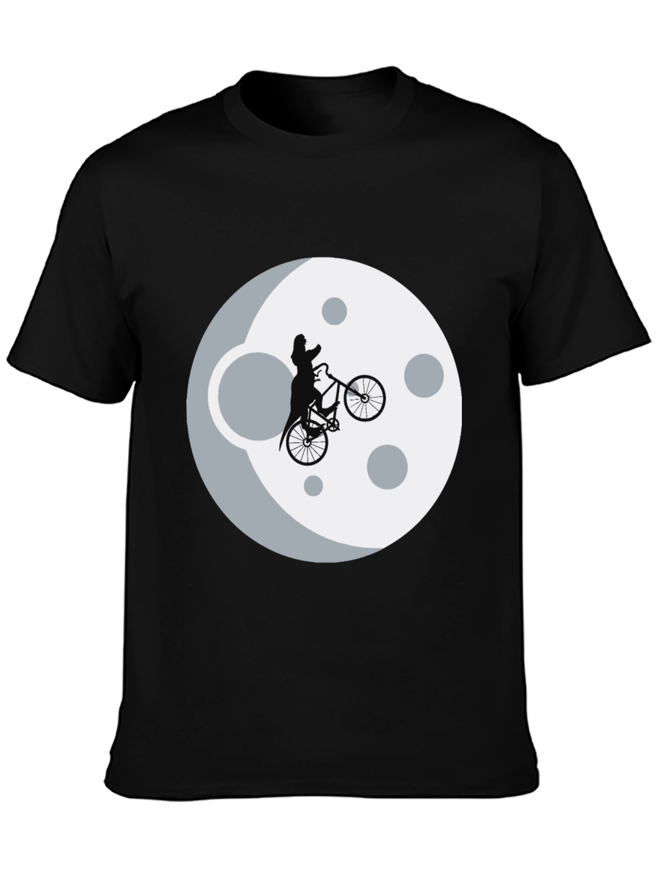 Man on the Moon Bike Black T-Shirt