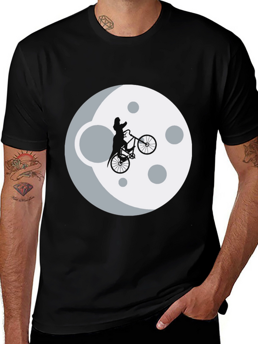 Man on the Moon Bike Black T-Shirt