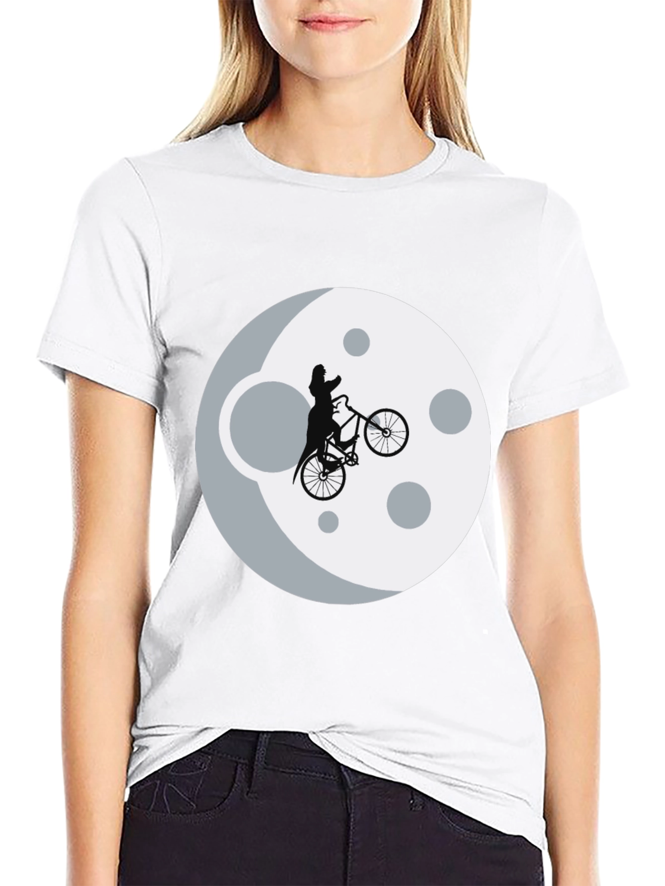Man on the Moon Bike Black T-Shirt