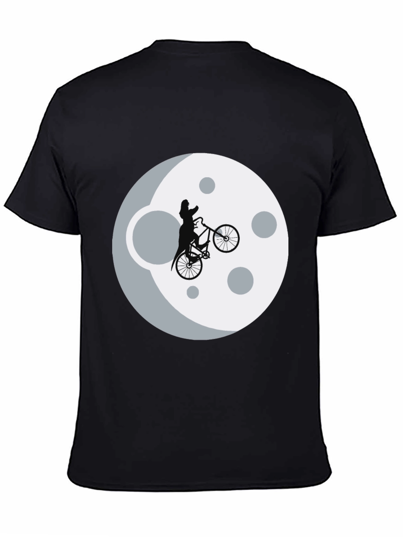 Man on the Moon Bike Black T-Shirt