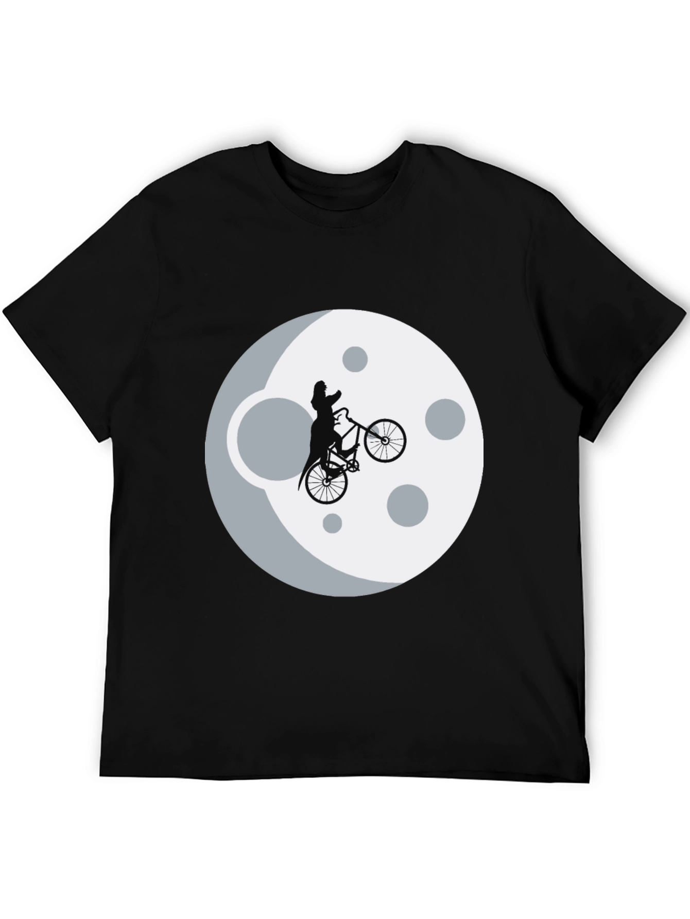 Man on the Moon Bike Black T-Shirt