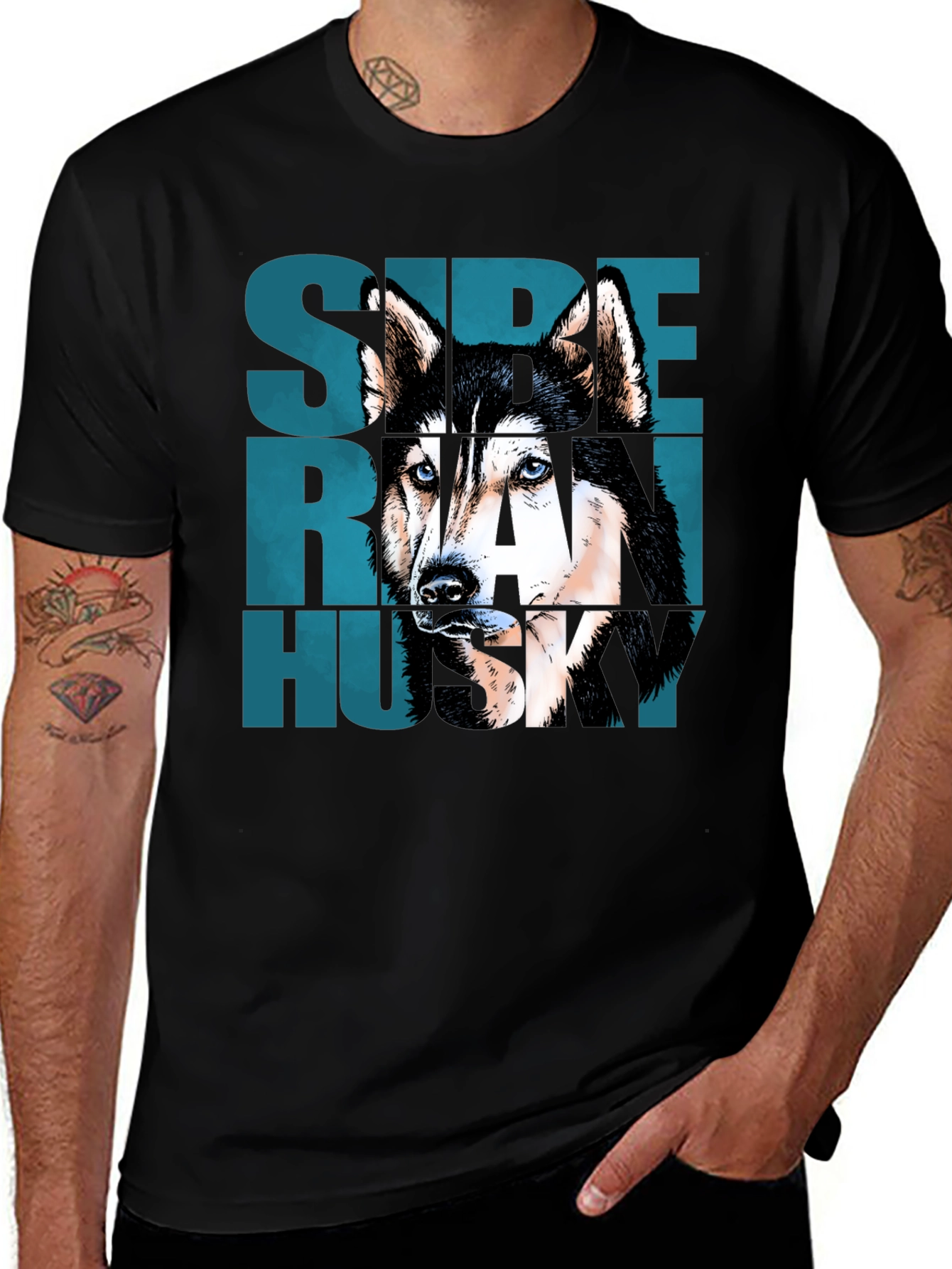 Super Rad Husky Graphic T-Shirt - Cool Dog Tee