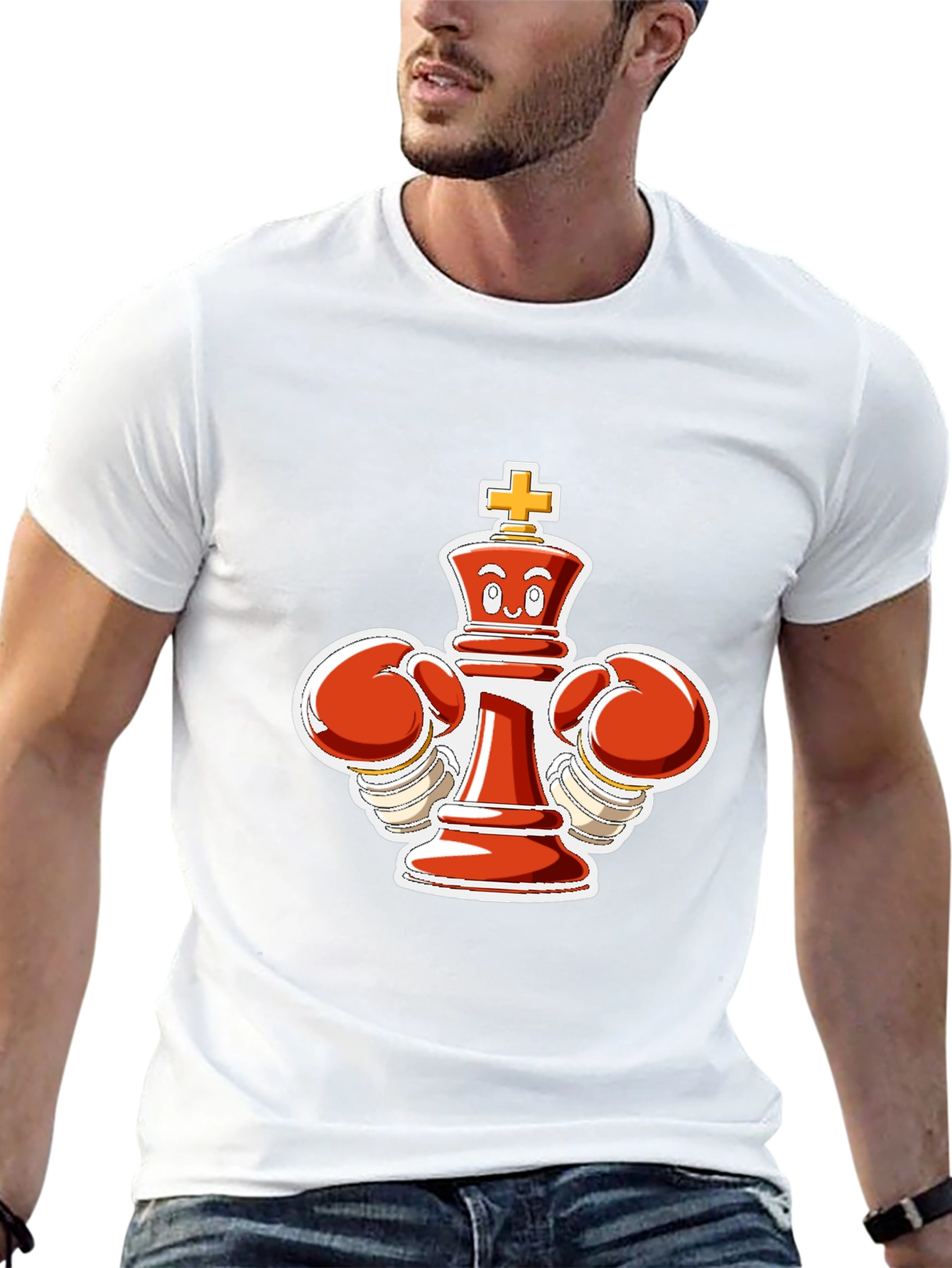 Chess King Boxer Black T-Shirt