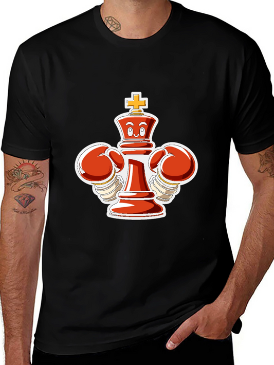 Chess King Boxer Black T-Shirt