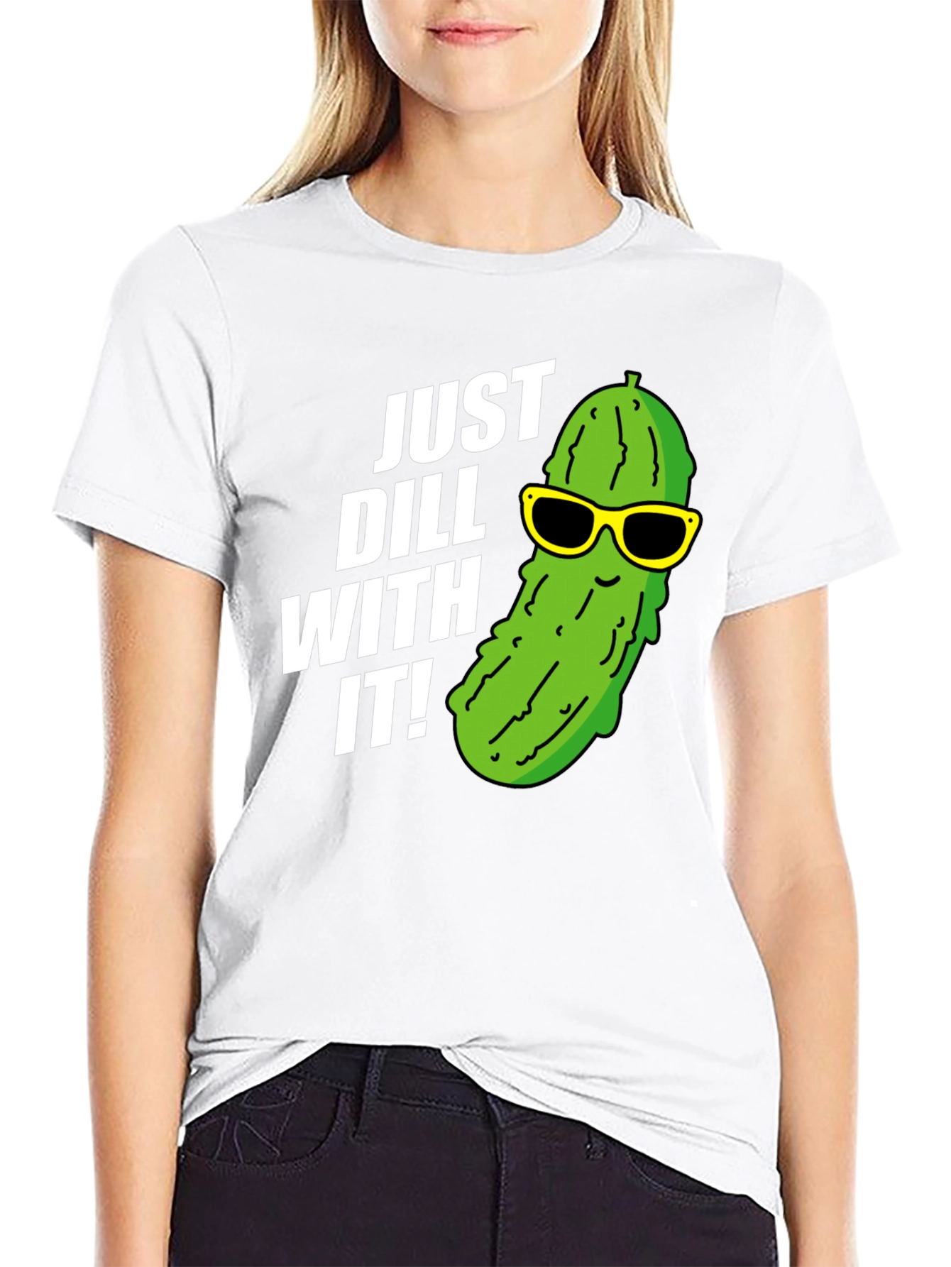 Just Dill With It T-Shirt Funny Pickle Pun Tee