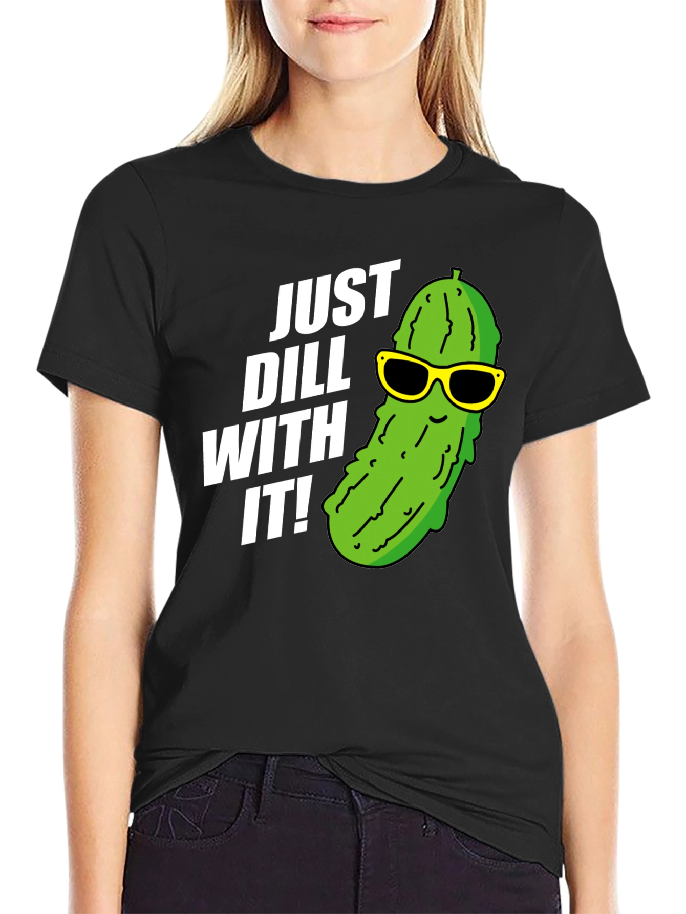 Just Dill With It T-Shirt Funny Pickle Pun Tee