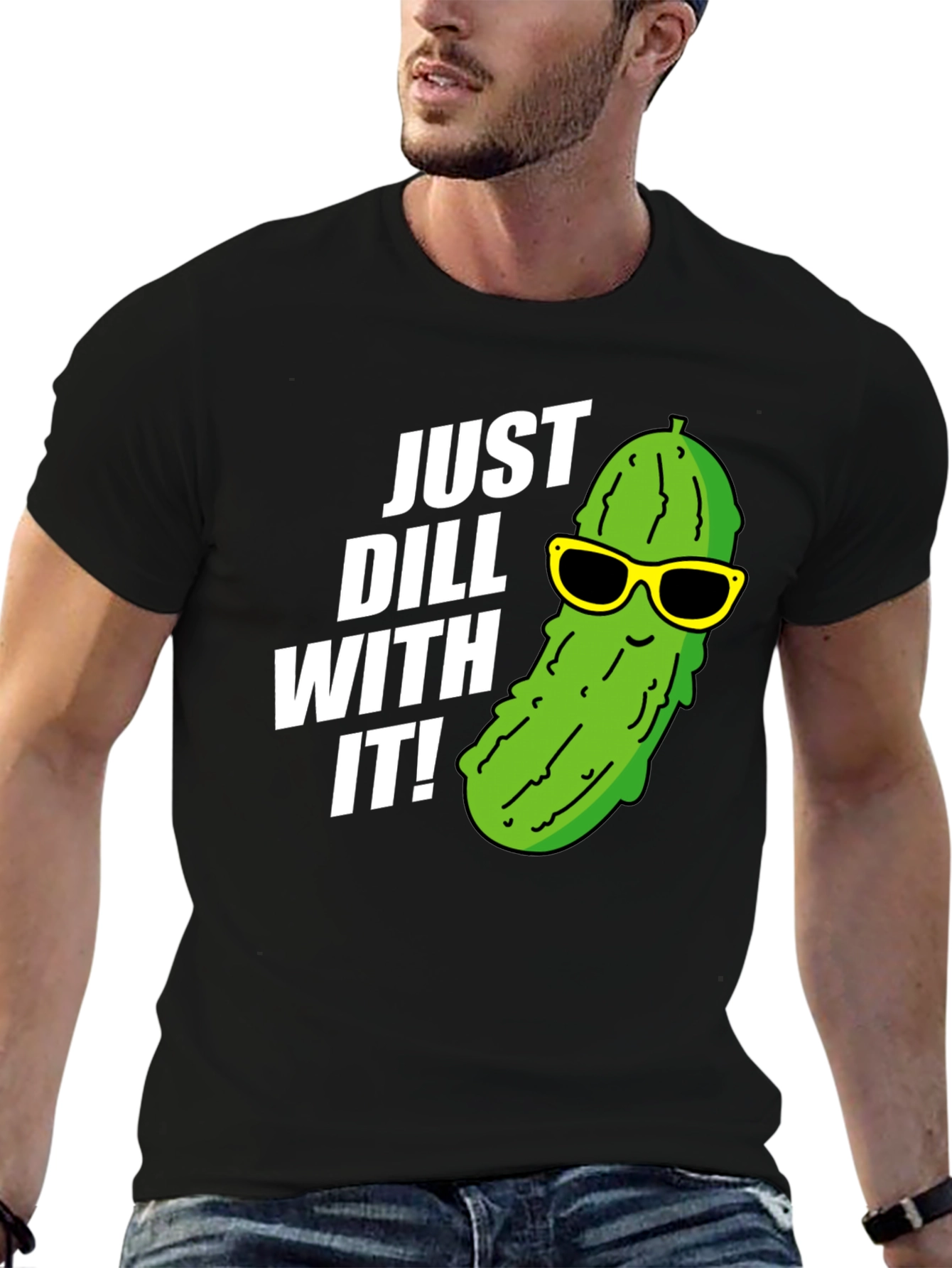 Just Dill With It T-Shirt Funny Pickle Pun Tee