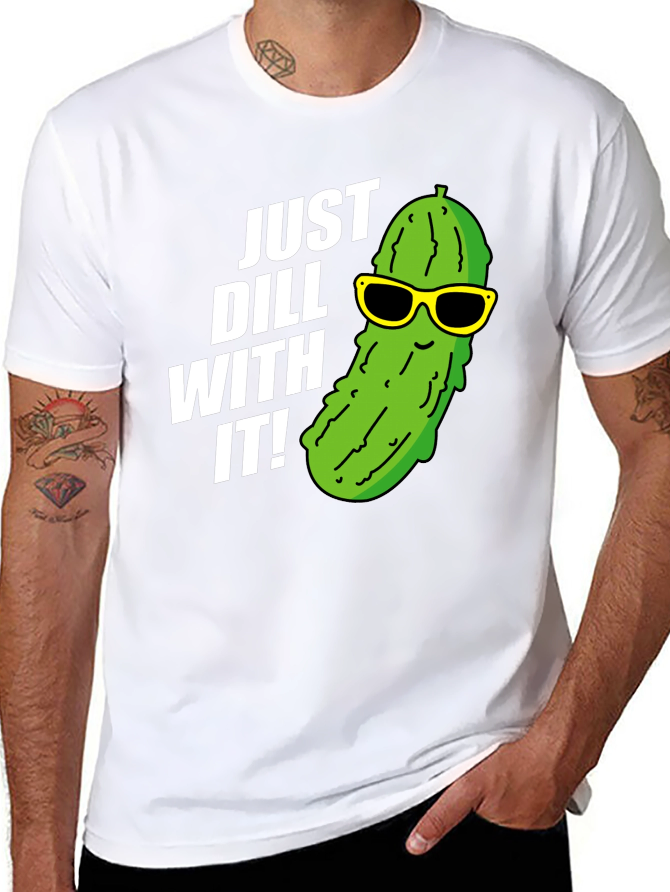 Just Dill With It T-Shirt Funny Pickle Pun Tee