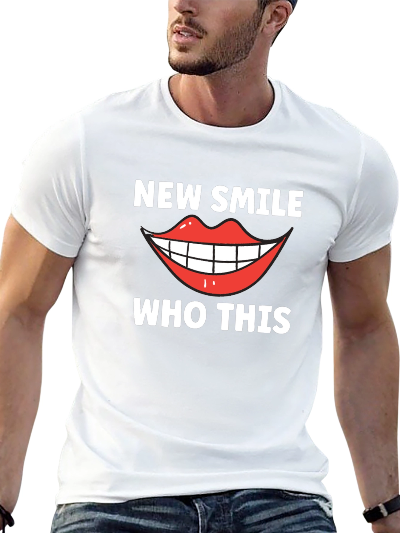 New Smile Who Dis Funny Graphic Tee