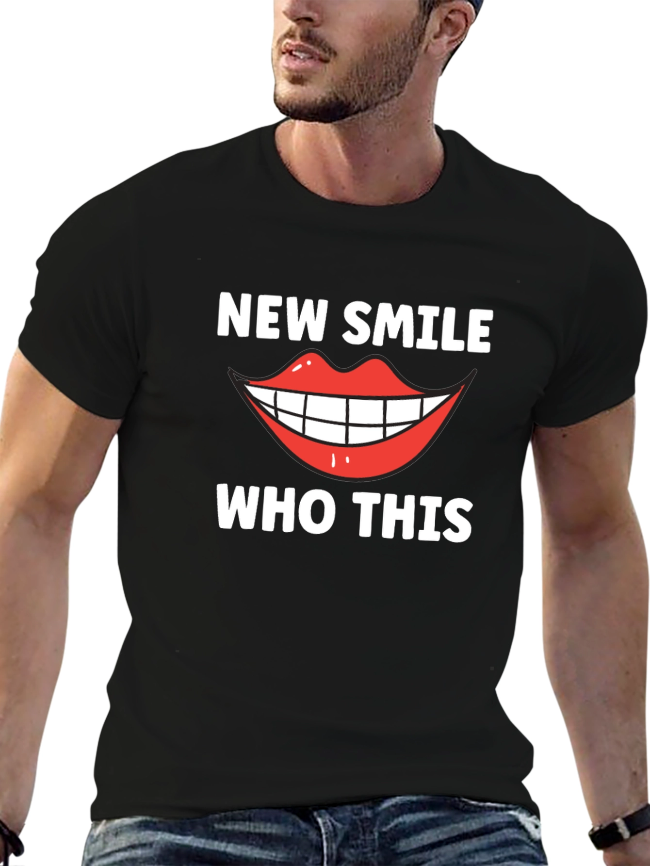 New Smile Who Dis Funny Graphic Tee