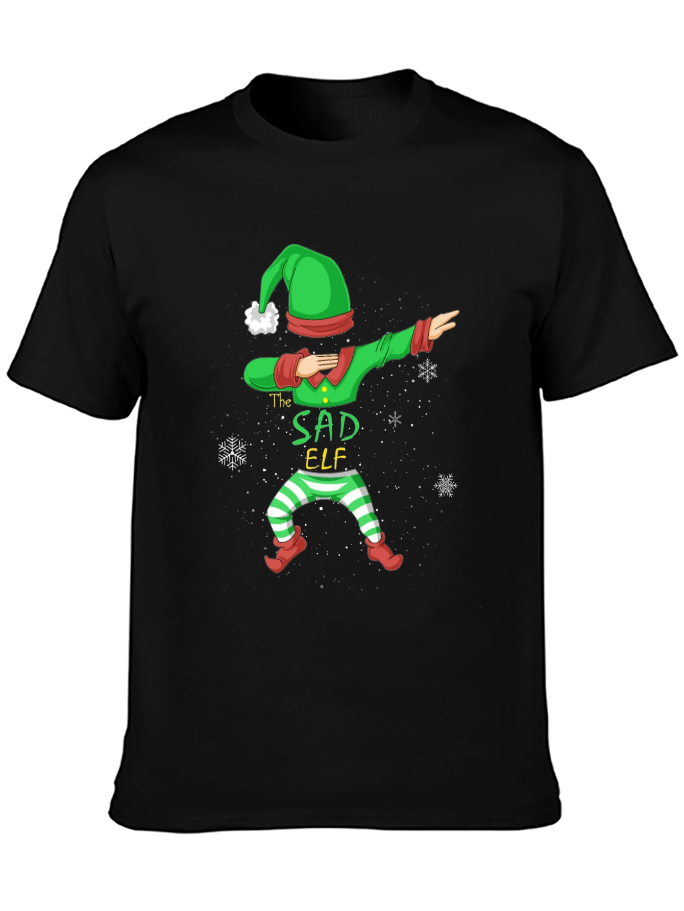Sad Elf Dabbing Holiday T-Shirt