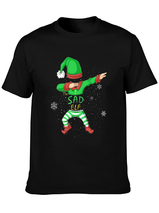 Sad Elf Dabbing Holiday T-Shirt