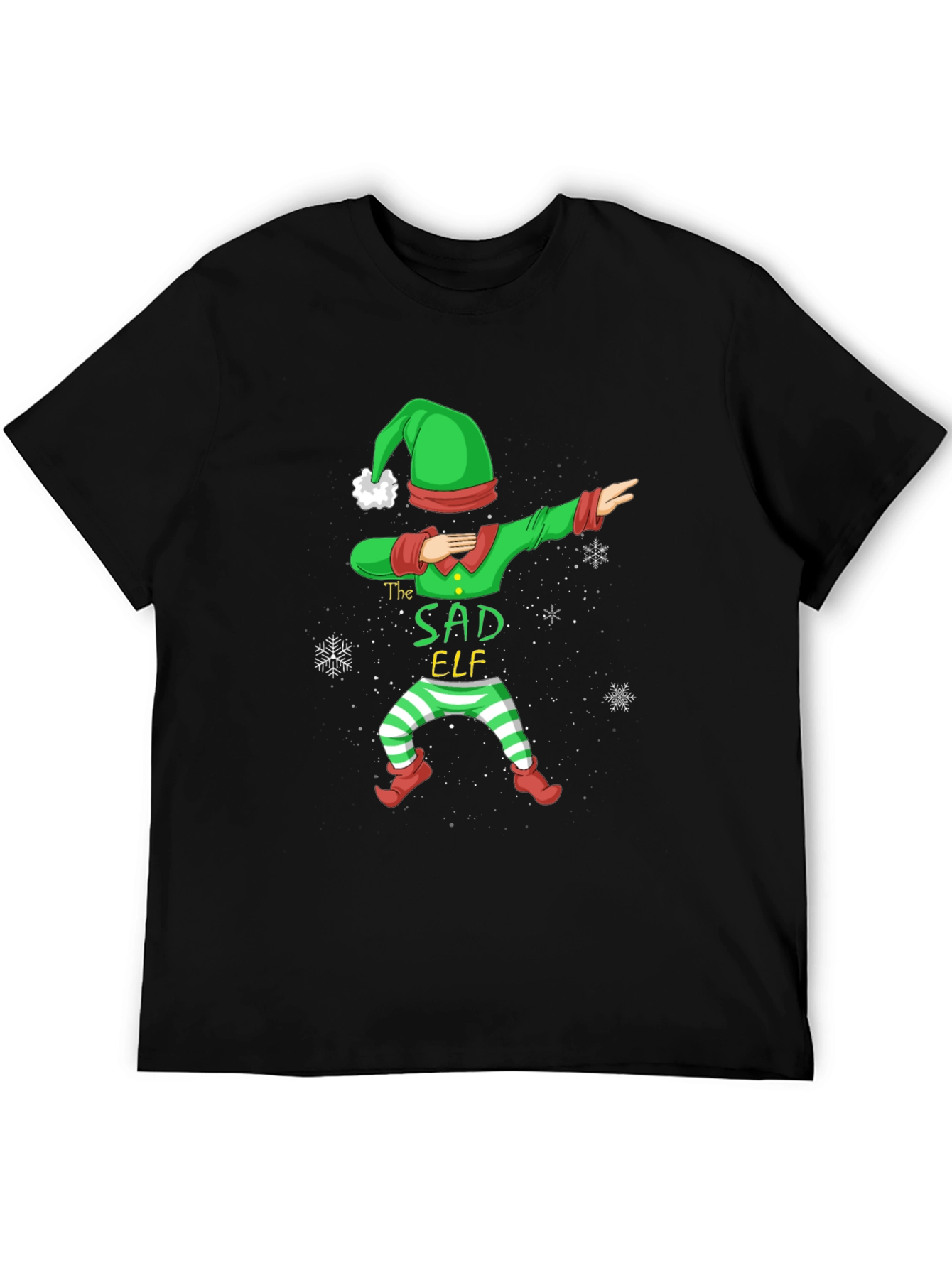 Sad Elf Dabbing Holiday T-Shirt