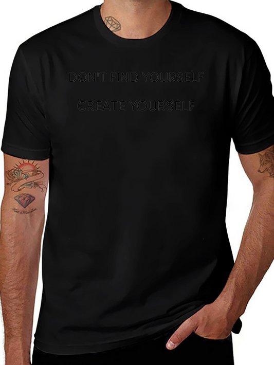 Create Yourself Graphic Tee - Inspiring Black T-Shirt