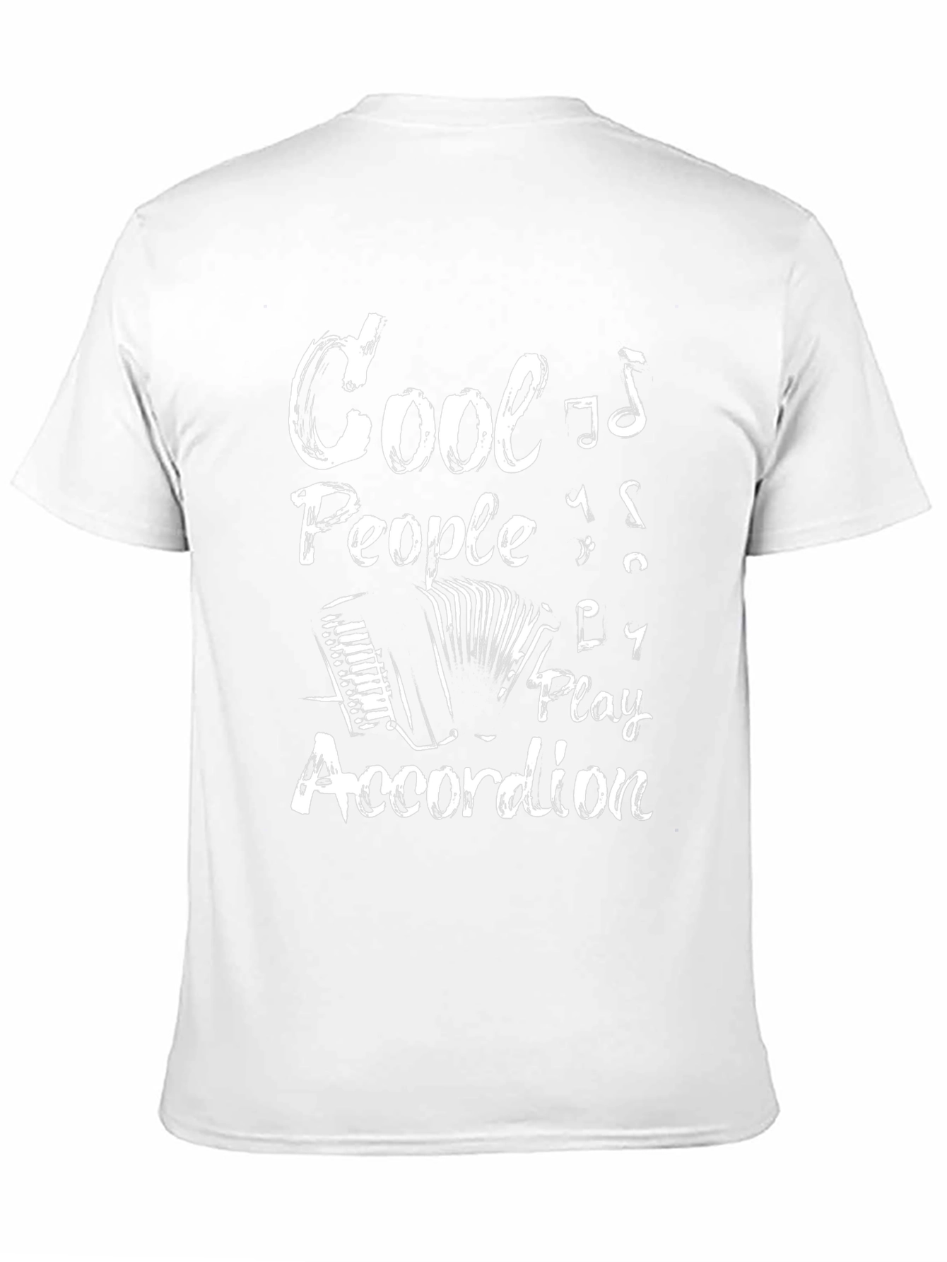 Cool Accordion Player Black T-Shirt