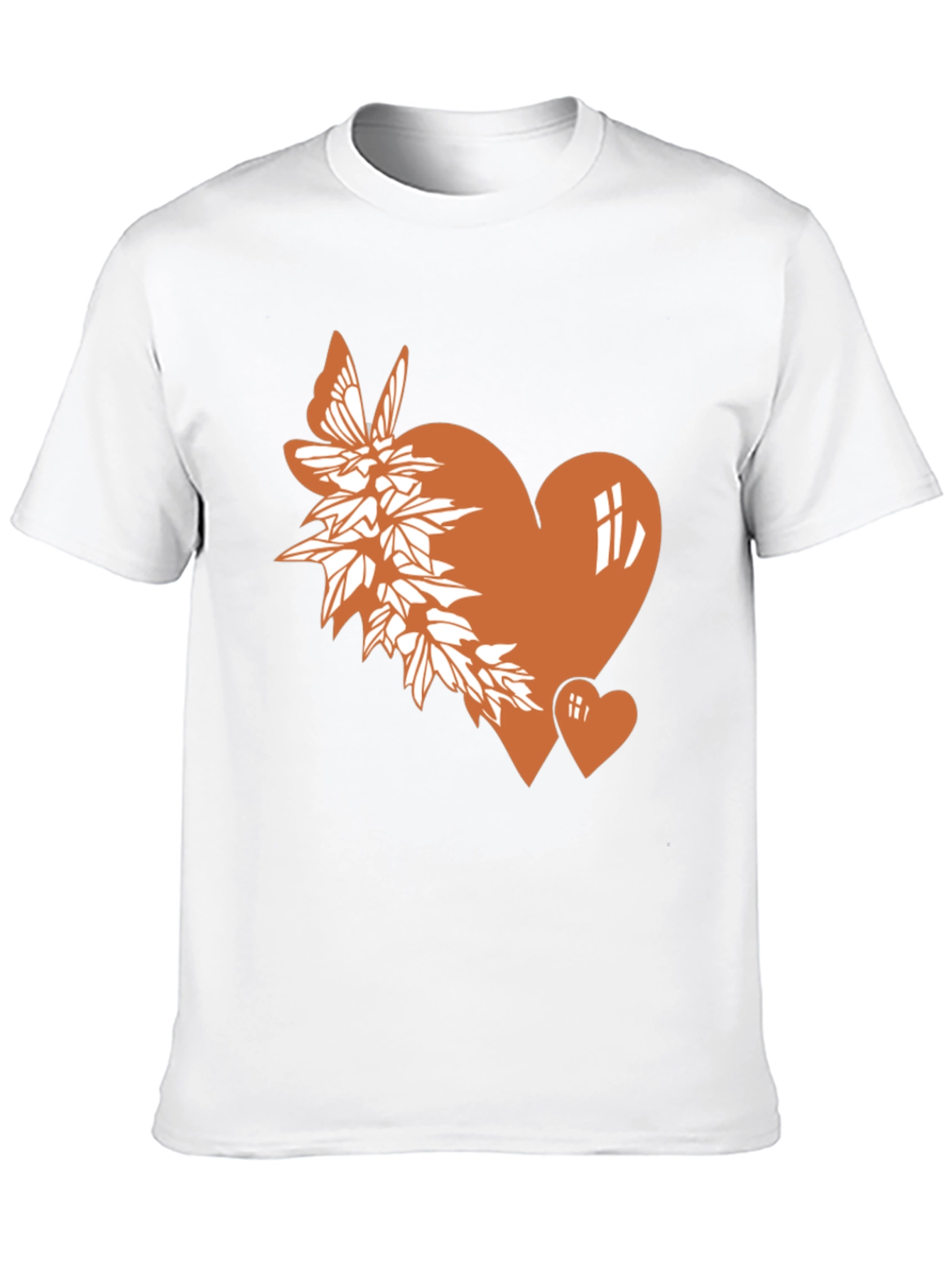 Heart & Butterfly Graphic Black Tee