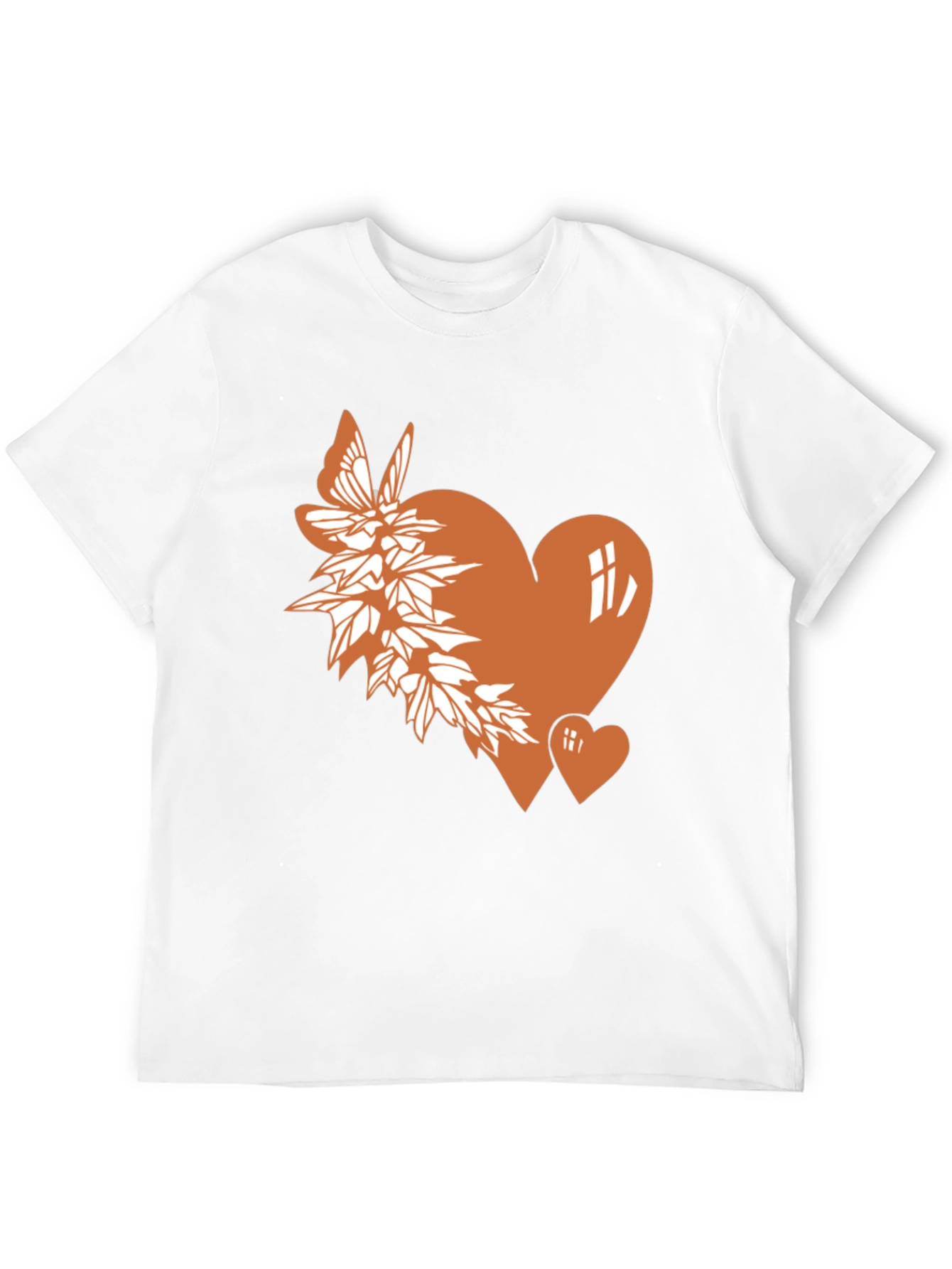 Heart & Butterfly Graphic Black Tee