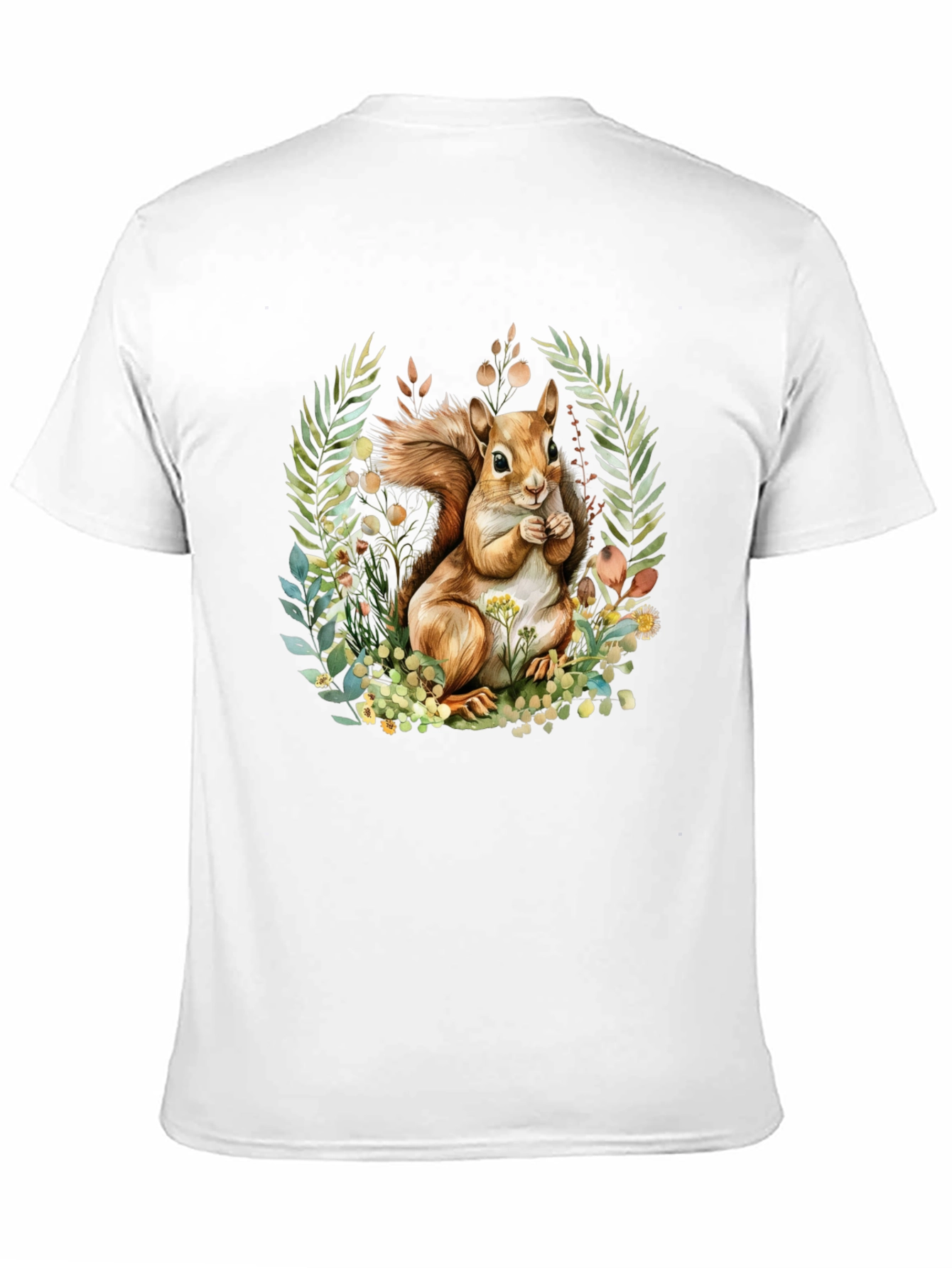 Squirrel & Floral Graphic T-Shirt