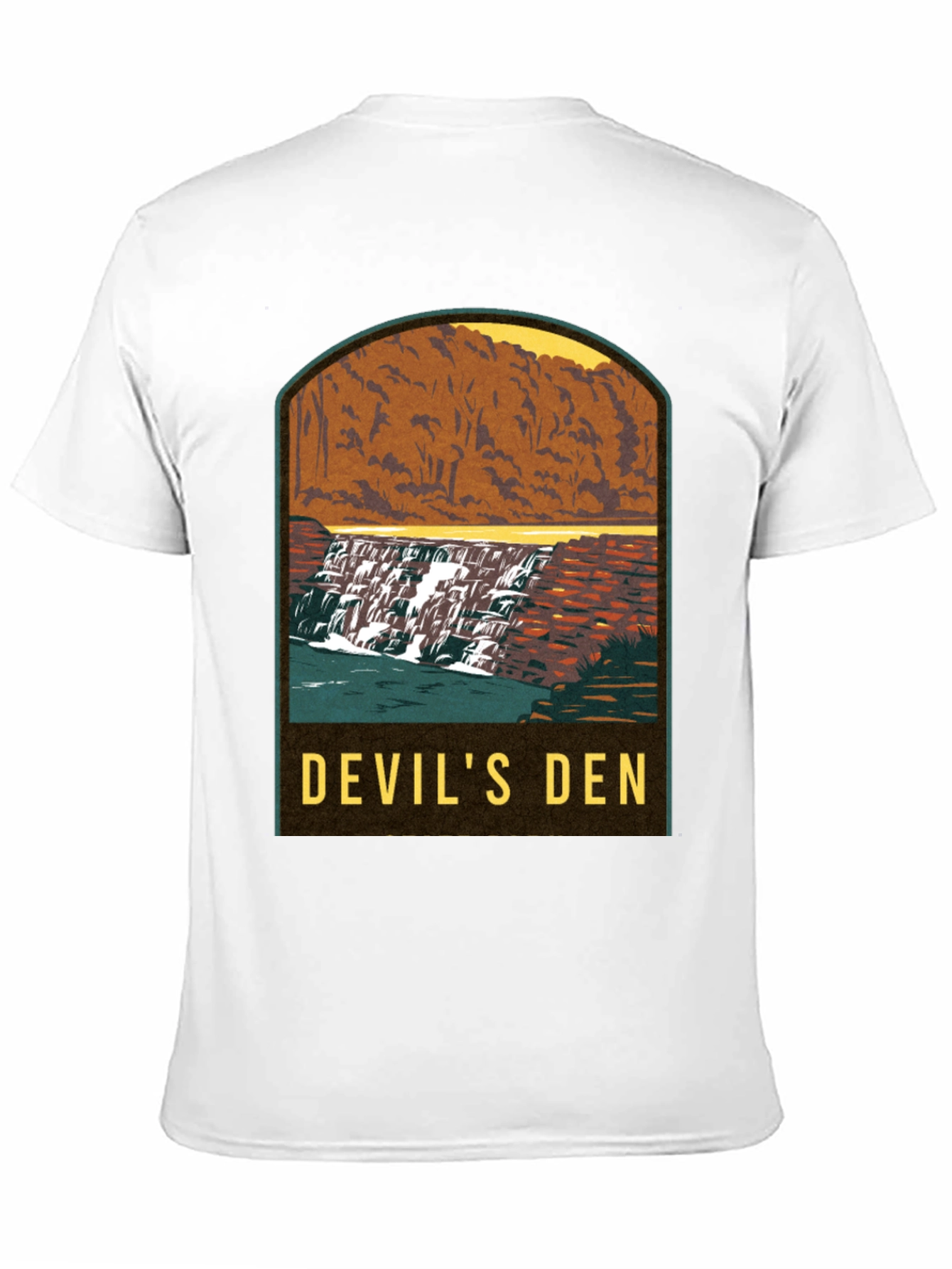 Devils Den Waterfall Graphic Tee - Black