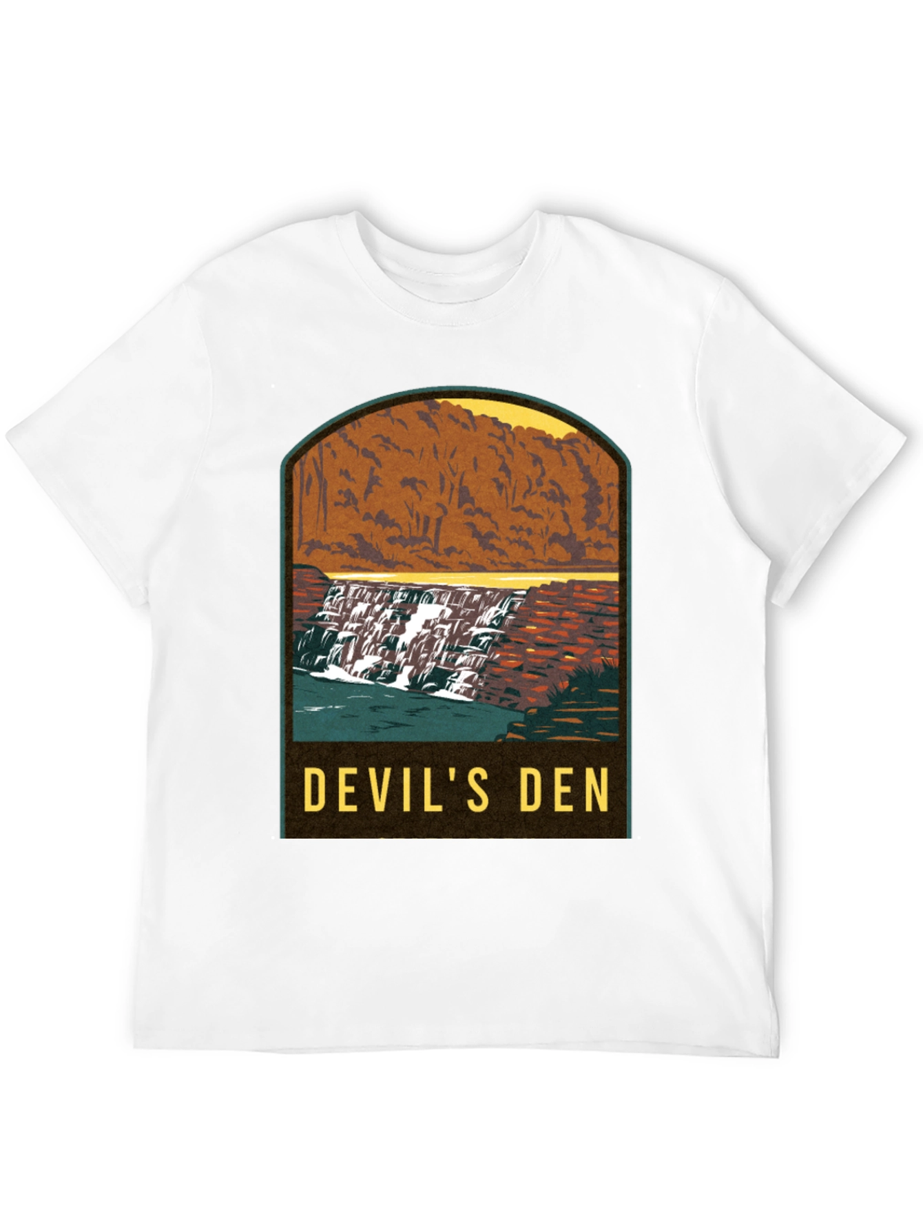 Devils Den Waterfall Graphic Tee - Black