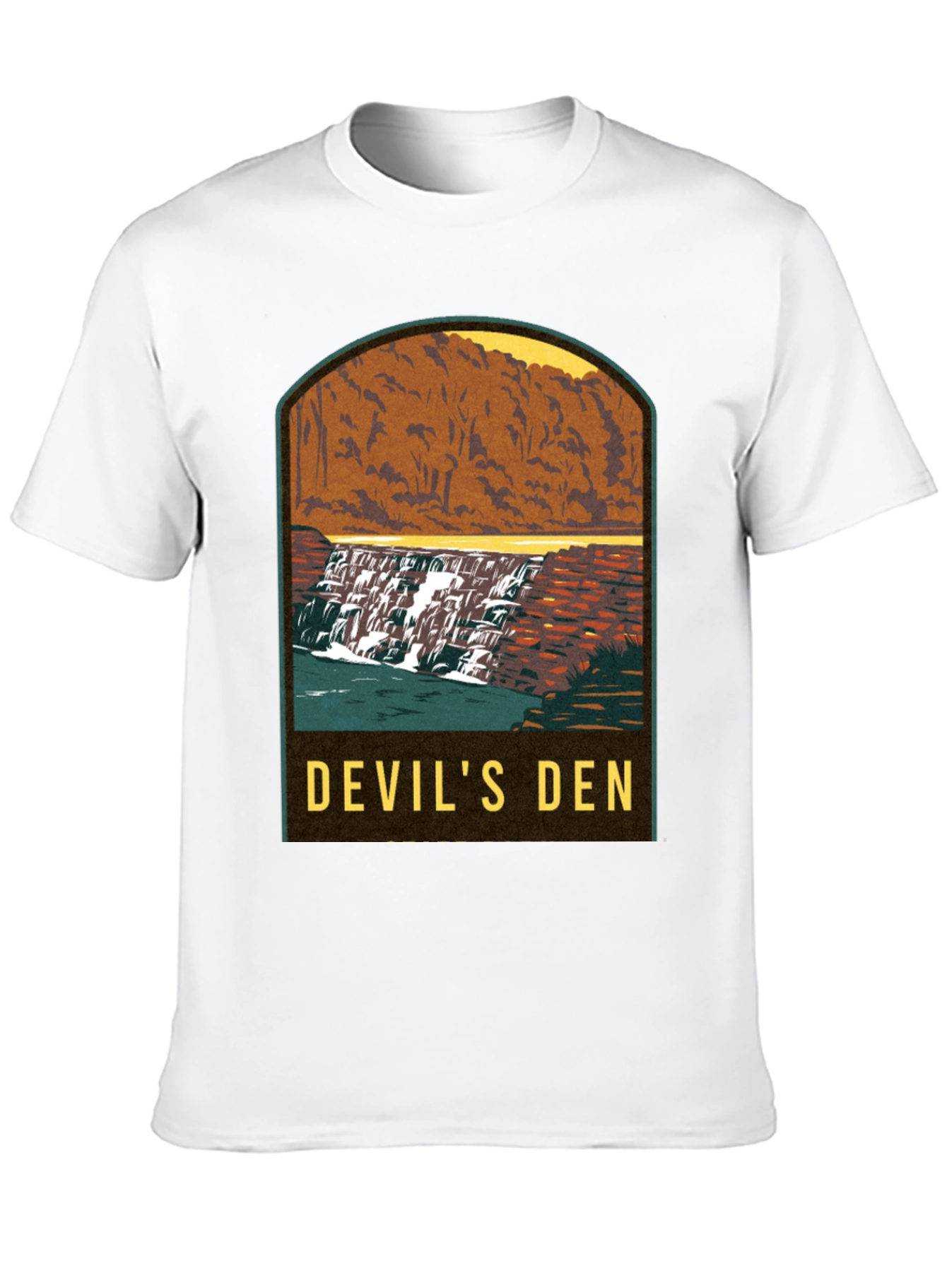 Devils Den Waterfall Graphic Tee - Black