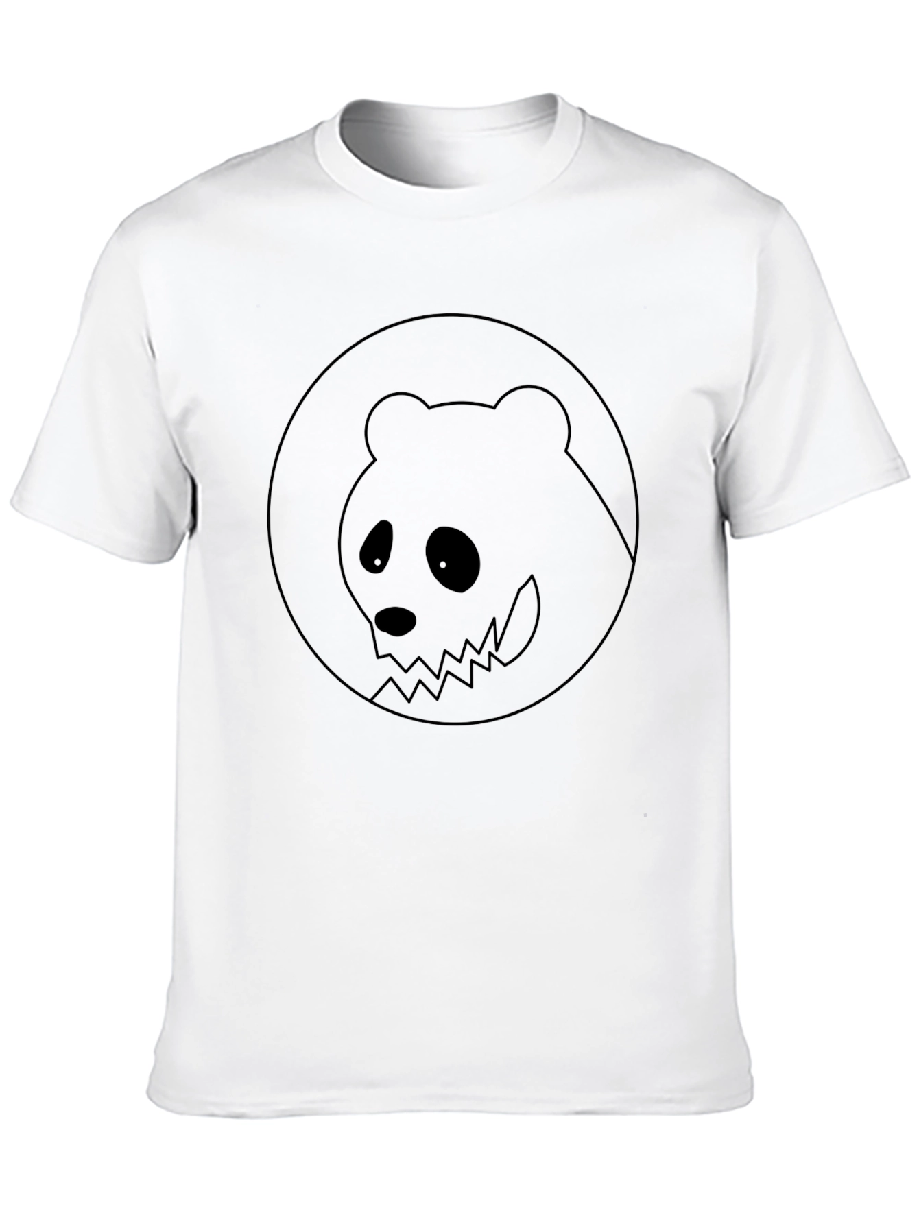 Black Graphic Tee - Spooky Panda