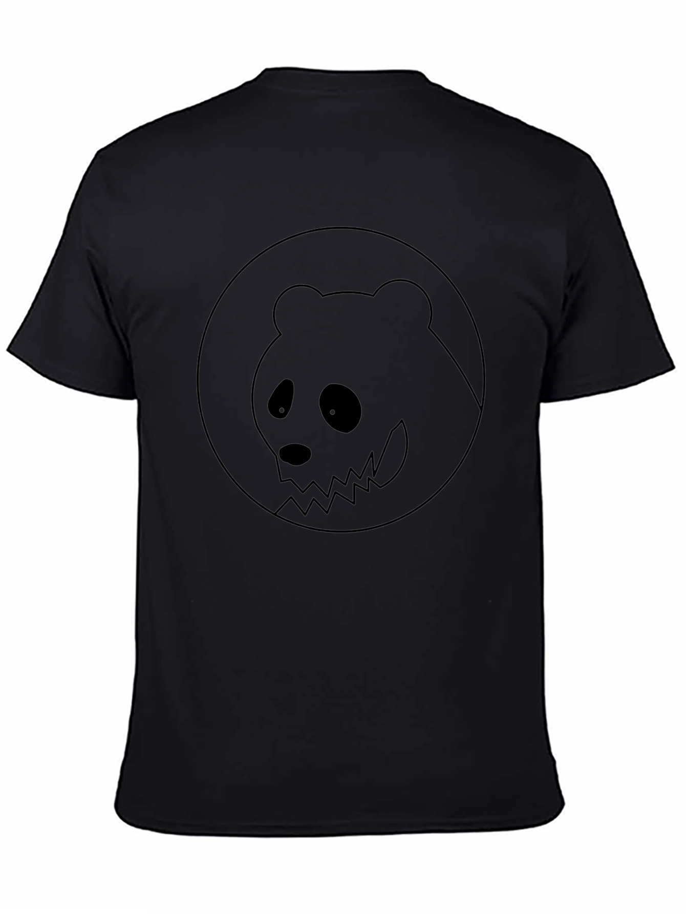 Black Graphic Tee - Spooky Panda