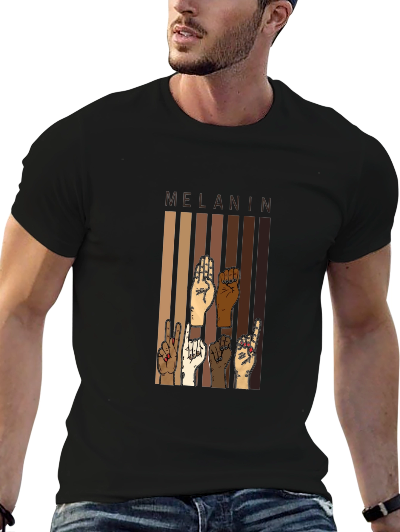Melanin Pride T-Shirt - Black Power Fist Tee