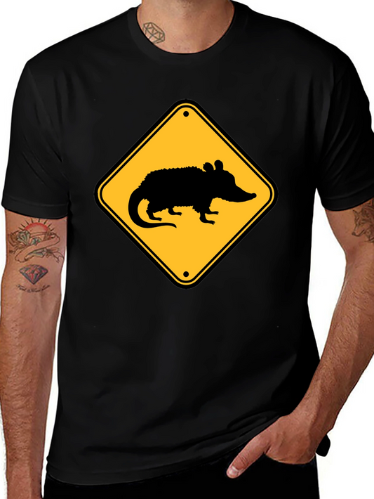 Opossum Crossing T-Shirt - Black