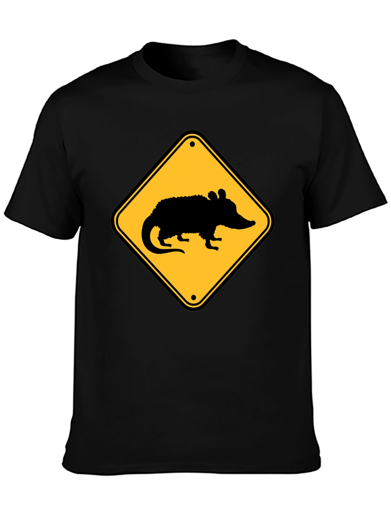 Opossum Crossing T-Shirt - Black