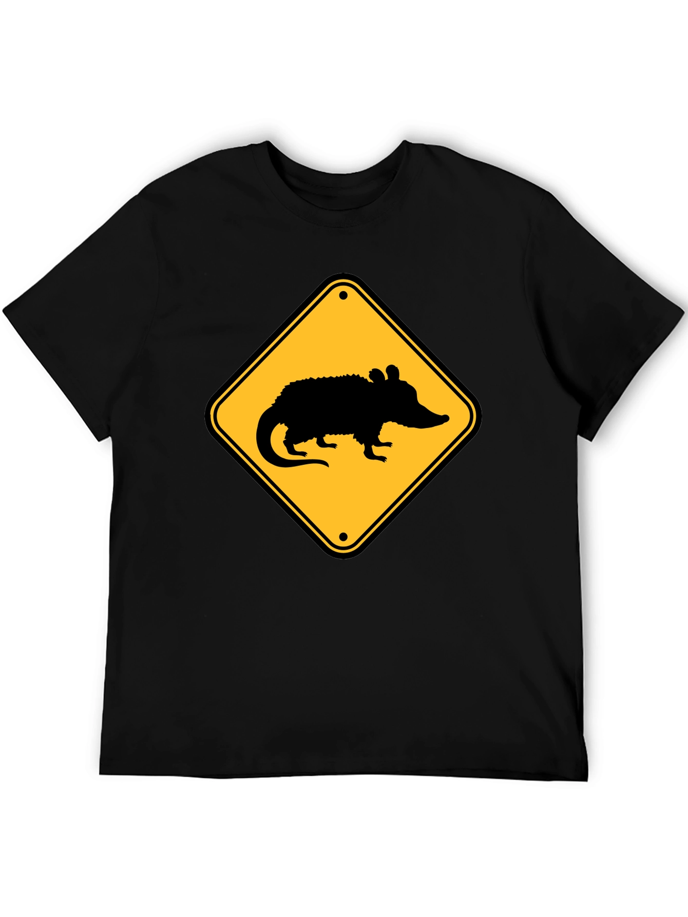Opossum Crossing T-Shirt - Black