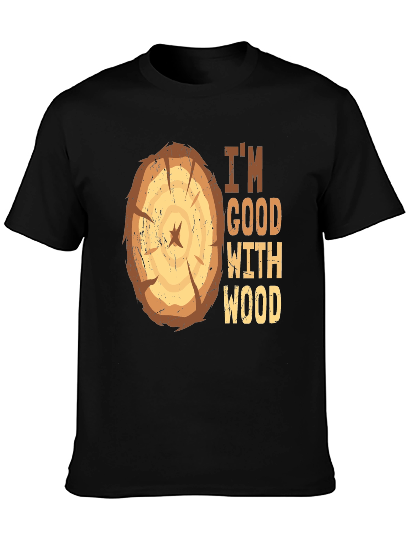 Im Good With Wood Funny Carpenter Graphic Tee