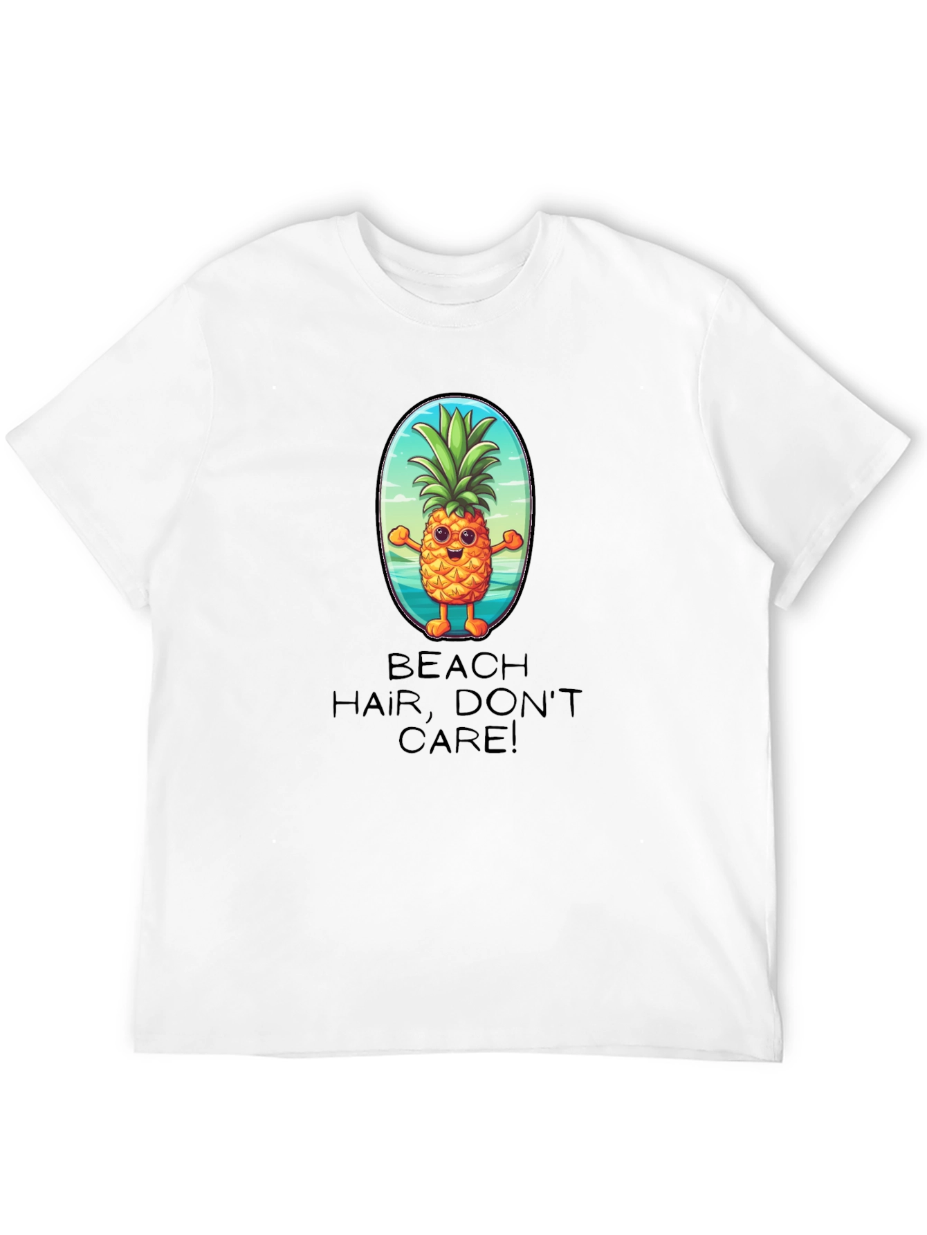 Beach Hair Dont Care Pineapple T-Shirt
