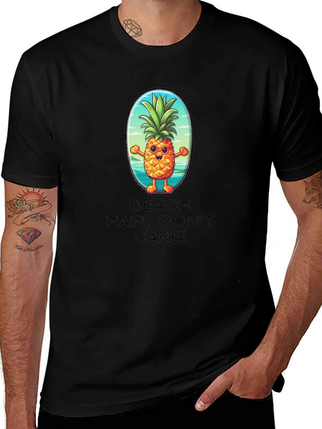 Beach Hair Dont Care Pineapple T-Shirt