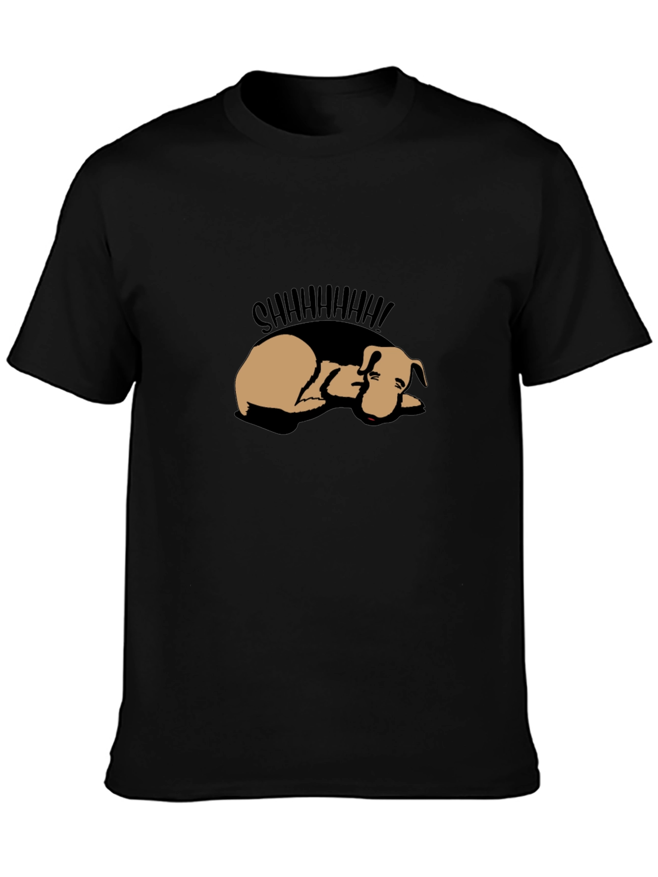 Shhh! Sleeping Dog Graphic Tee - Black