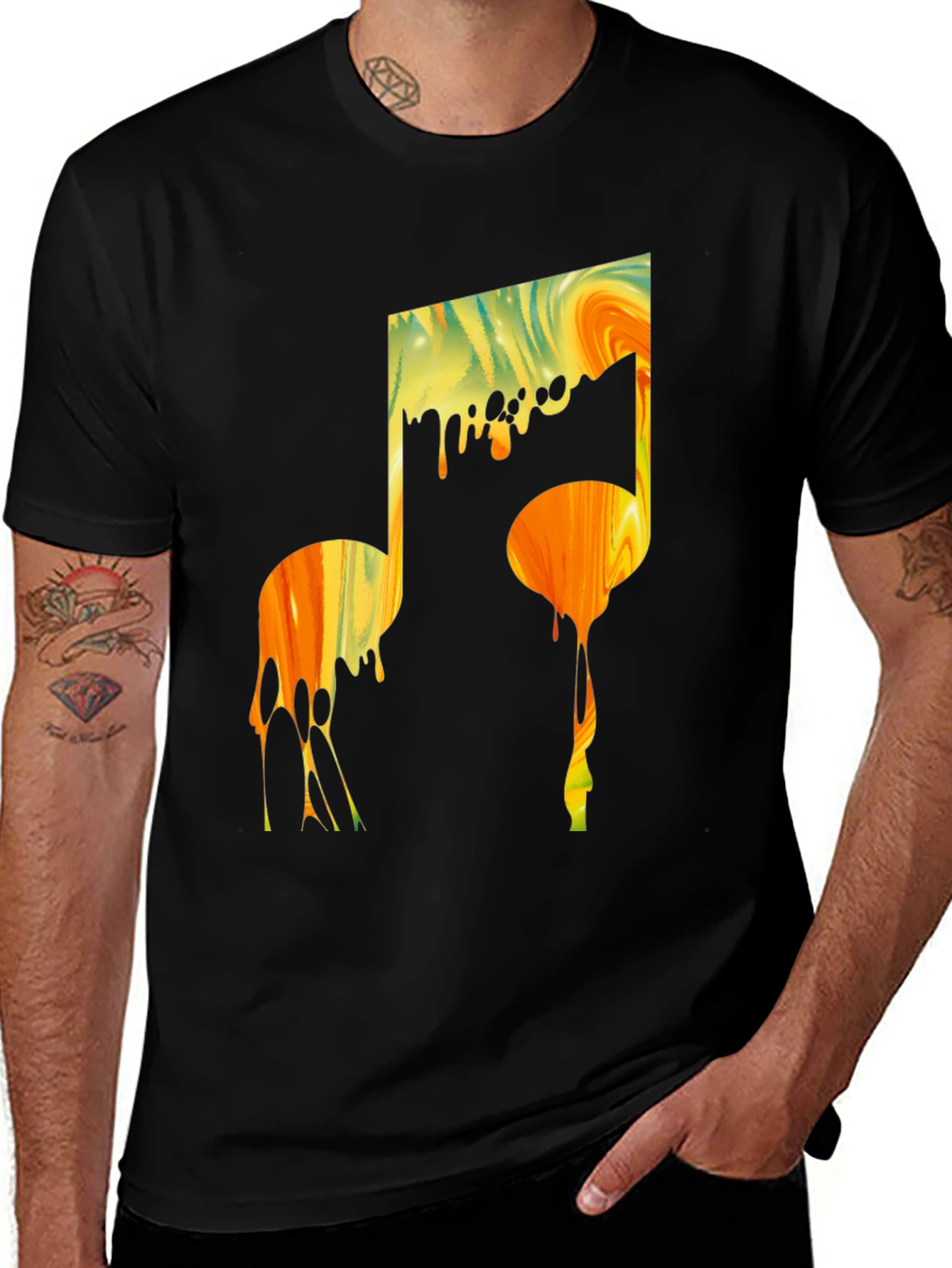 Abstract Music Note Graphic Tee