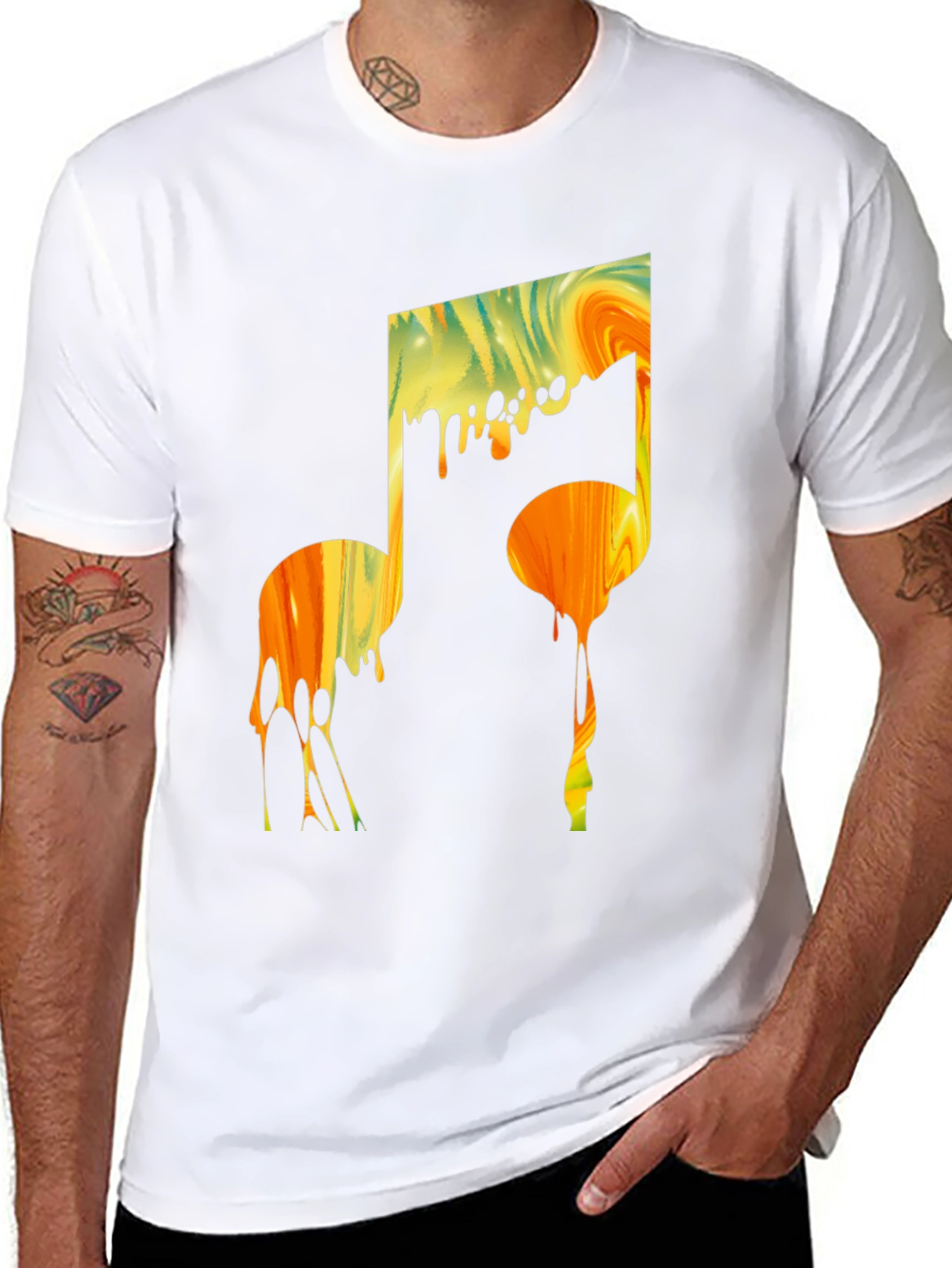 Abstract Music Note Graphic Tee