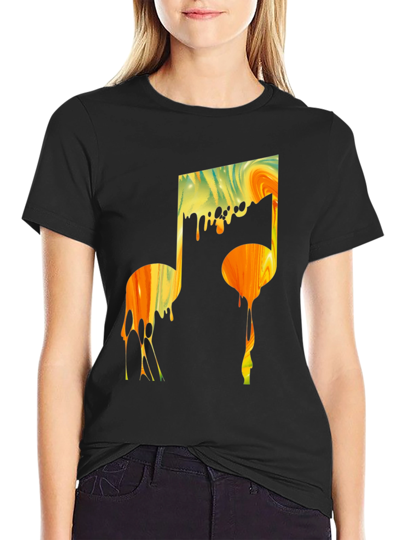 Abstract Music Note Graphic Tee
