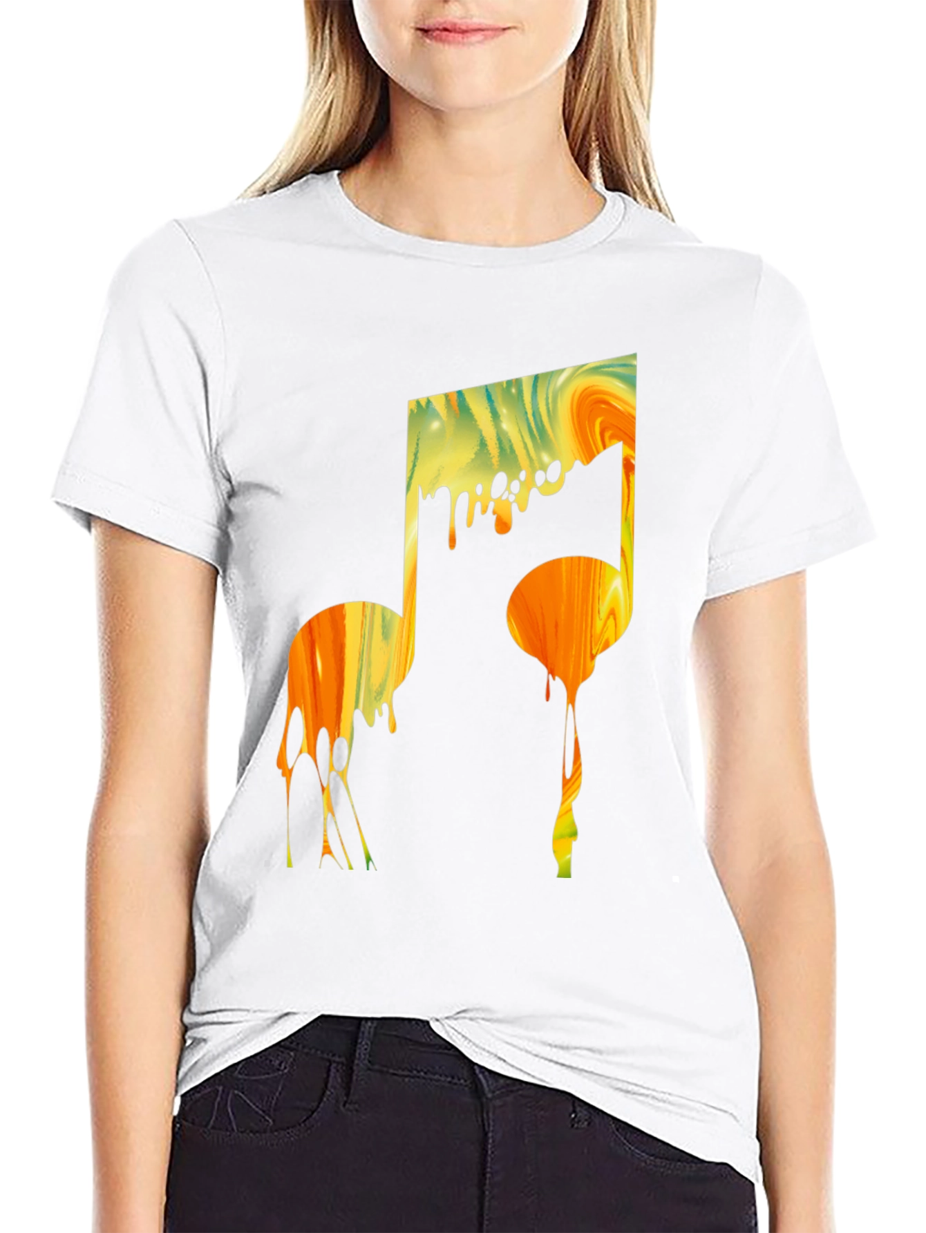 Abstract Music Note Graphic Tee