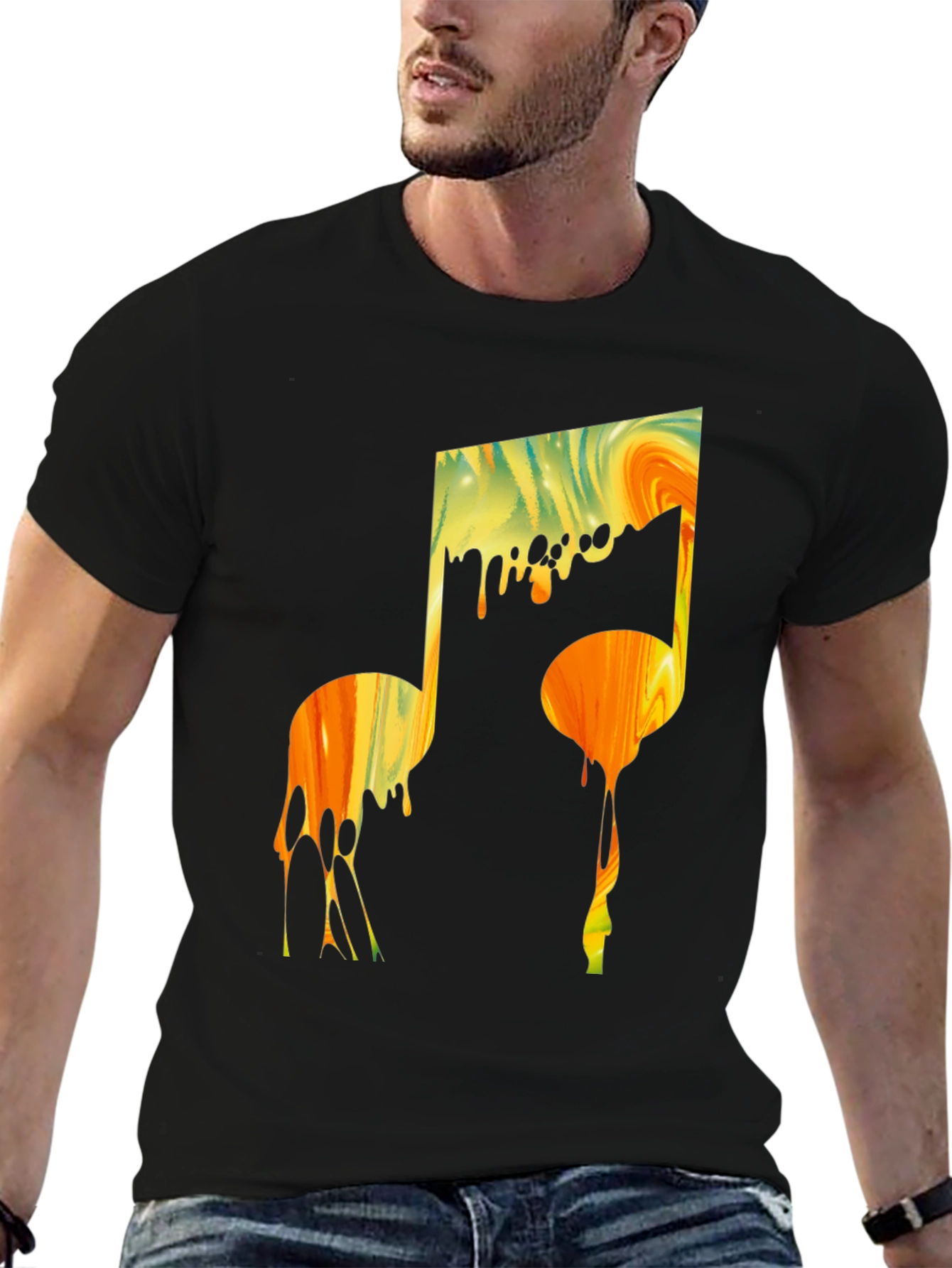 Abstract Music Note Graphic Tee